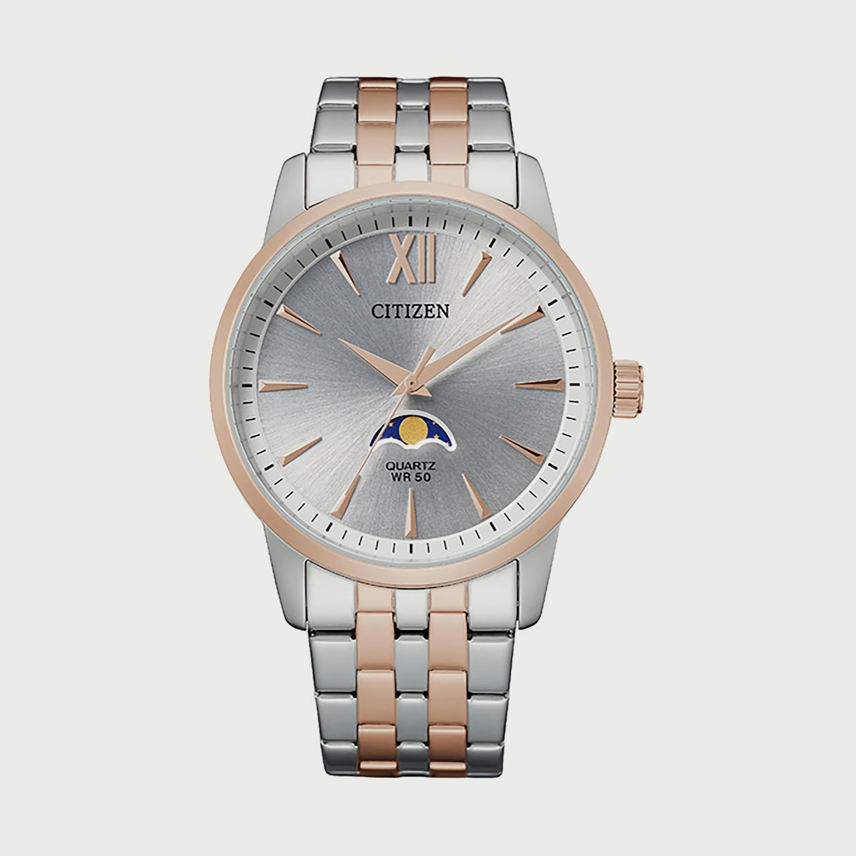 ساعة سيتيزن للرجال 42 ملم انالوج فضي وذهبي وردي من الستانلس ستيل - AK5006-58A-men-watchesandjewellery-watches-image-1