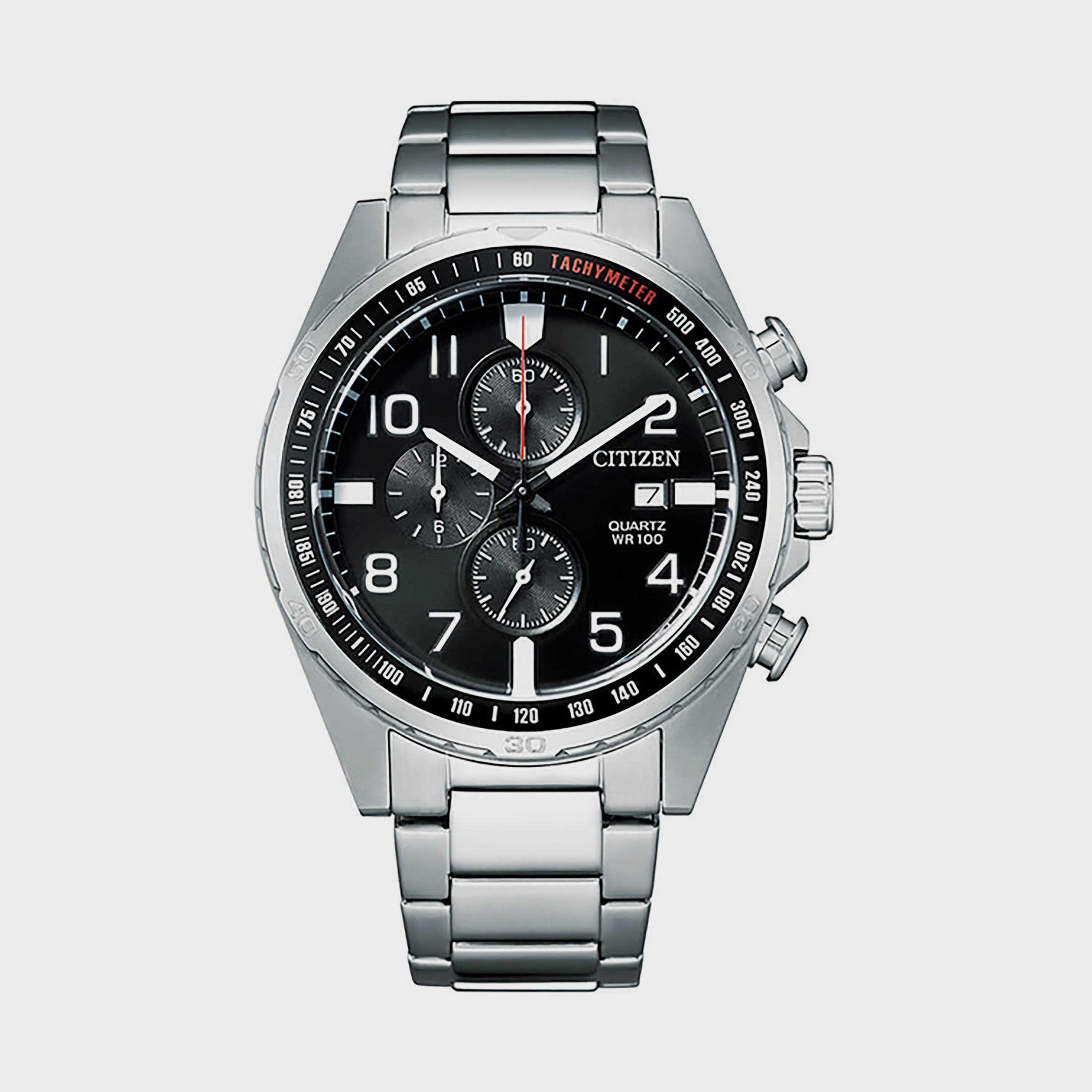 ساعة سيتيزن للرجال 44 ملم كرونوغراف فضي من الستانلس ستيل - AN3650-51E-men-watchesandjewellery-watches-image-1
