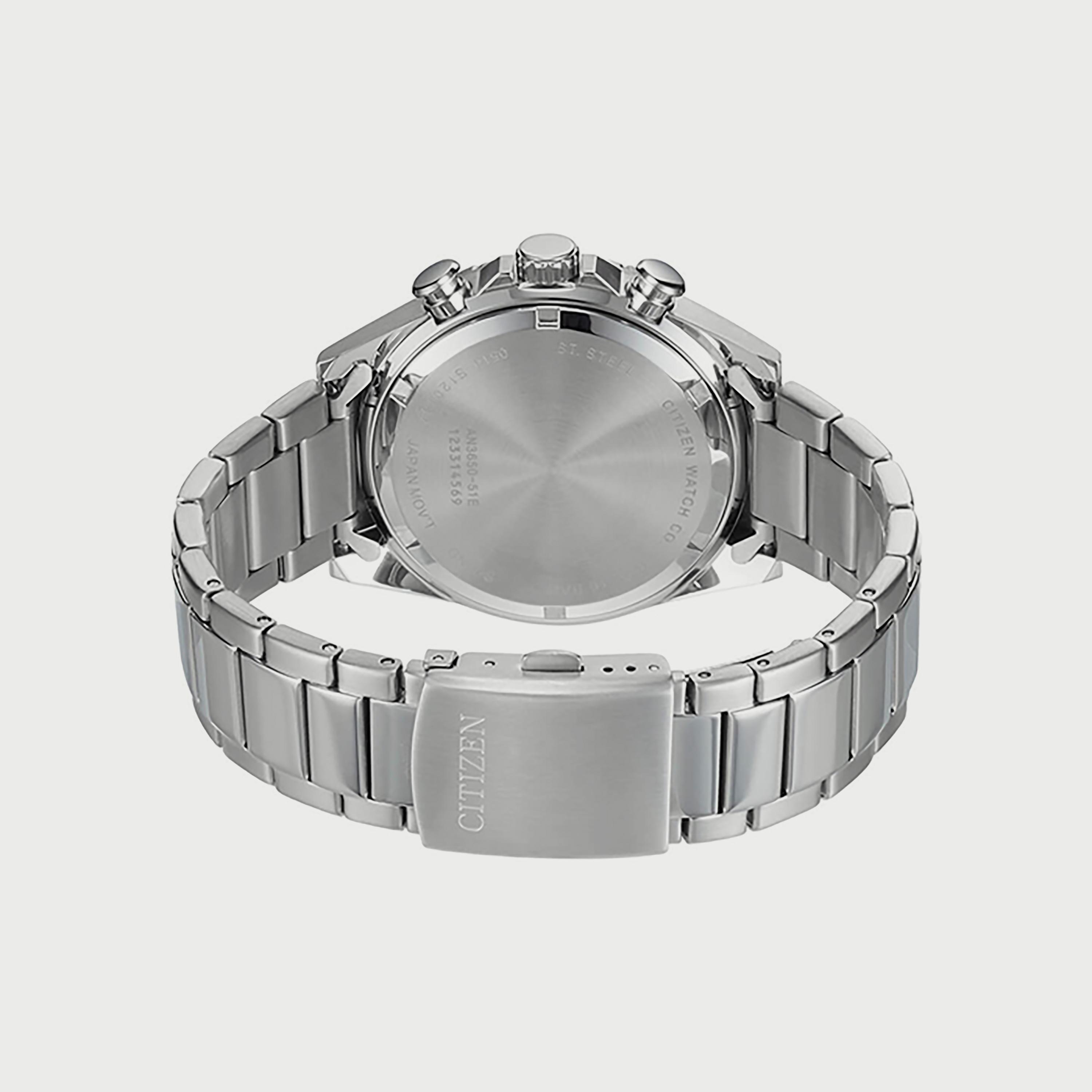 ساعة سيتيزن للرجال 44 ملم كرونوغراف فضي من الستانلس ستيل - AN3650-51E-men-watchesandjewellery-watches-image-3