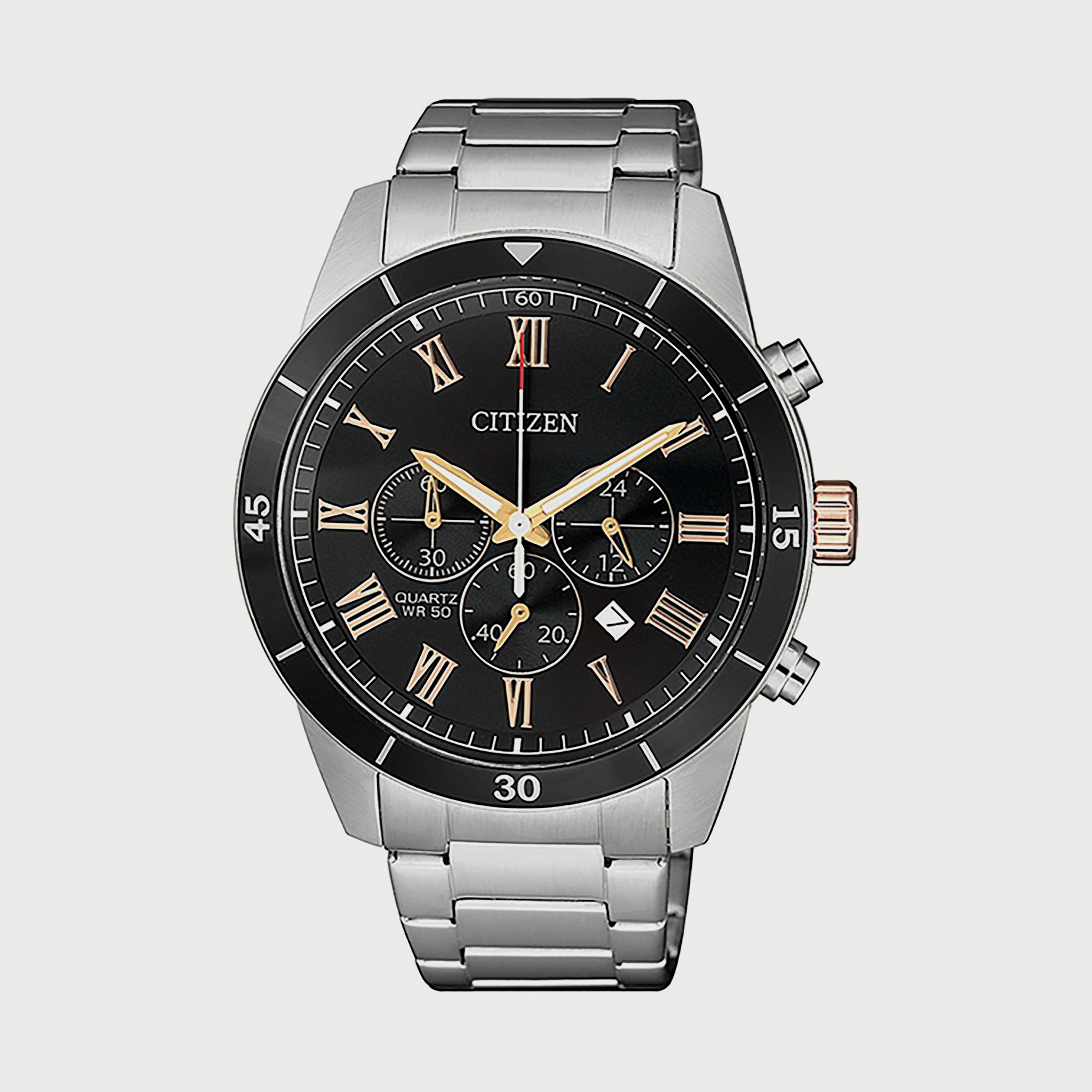 ساعة سيتيزن للرجال 44 ملم كرونوغراف فضي من الستانلس ستيل - AN8168-51H-men-watchesandjewellery-watches-image-1