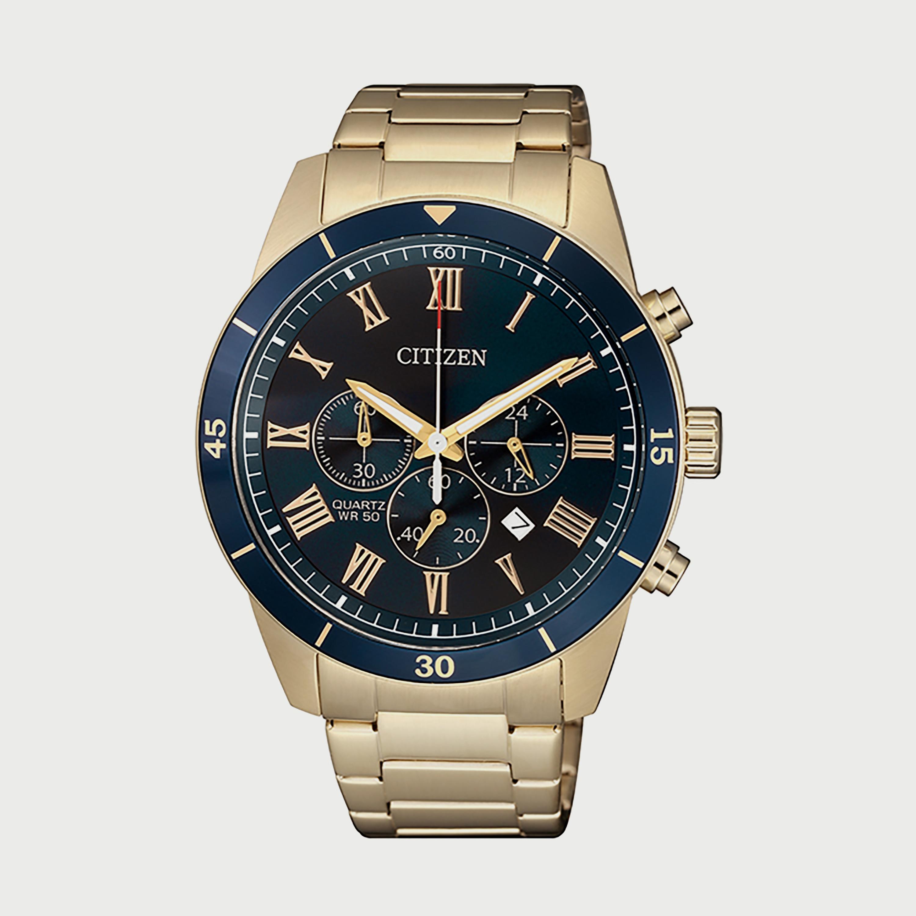 ساعة سيتيزن للرجال 44 ملم كرونوغراف ذهبي من الستانلس ستيل - AN8169-58L-men-watchesandjewellery-watches-image-1