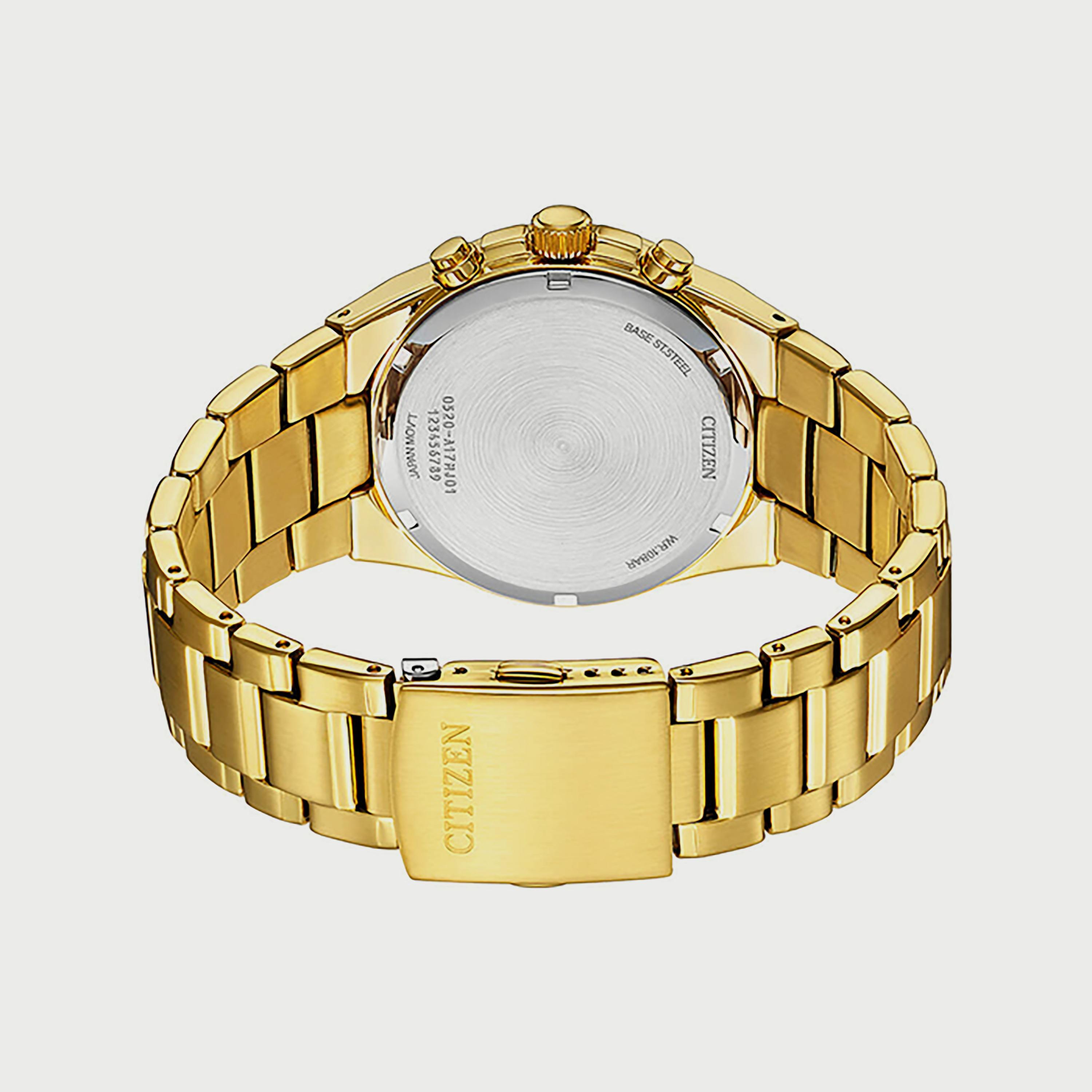 ساعة سيتيزن للرجال 42 ملم كرونوغراف ذهبي من الستانلس ستيل - AN8173-51E-men-watchesandjewellery-watches-image-3