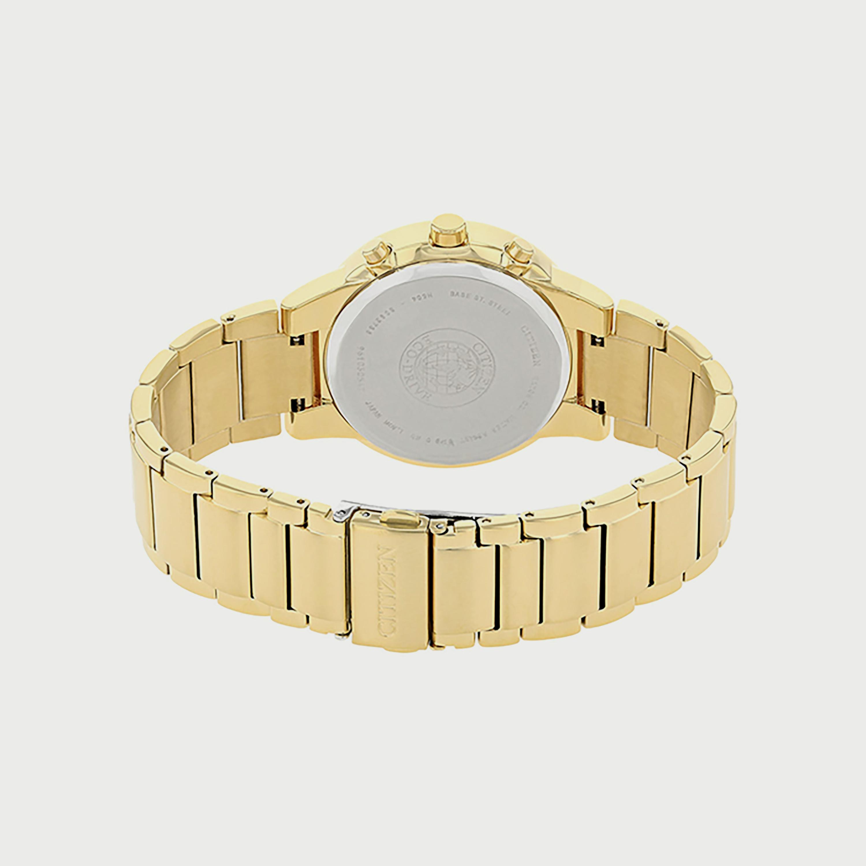 Citizen Eco-Drive Men's 43 MM Gold Chronograph Stainless Steel Watch - AT2242-55E-men-watchesandjewellery-watches-image-3