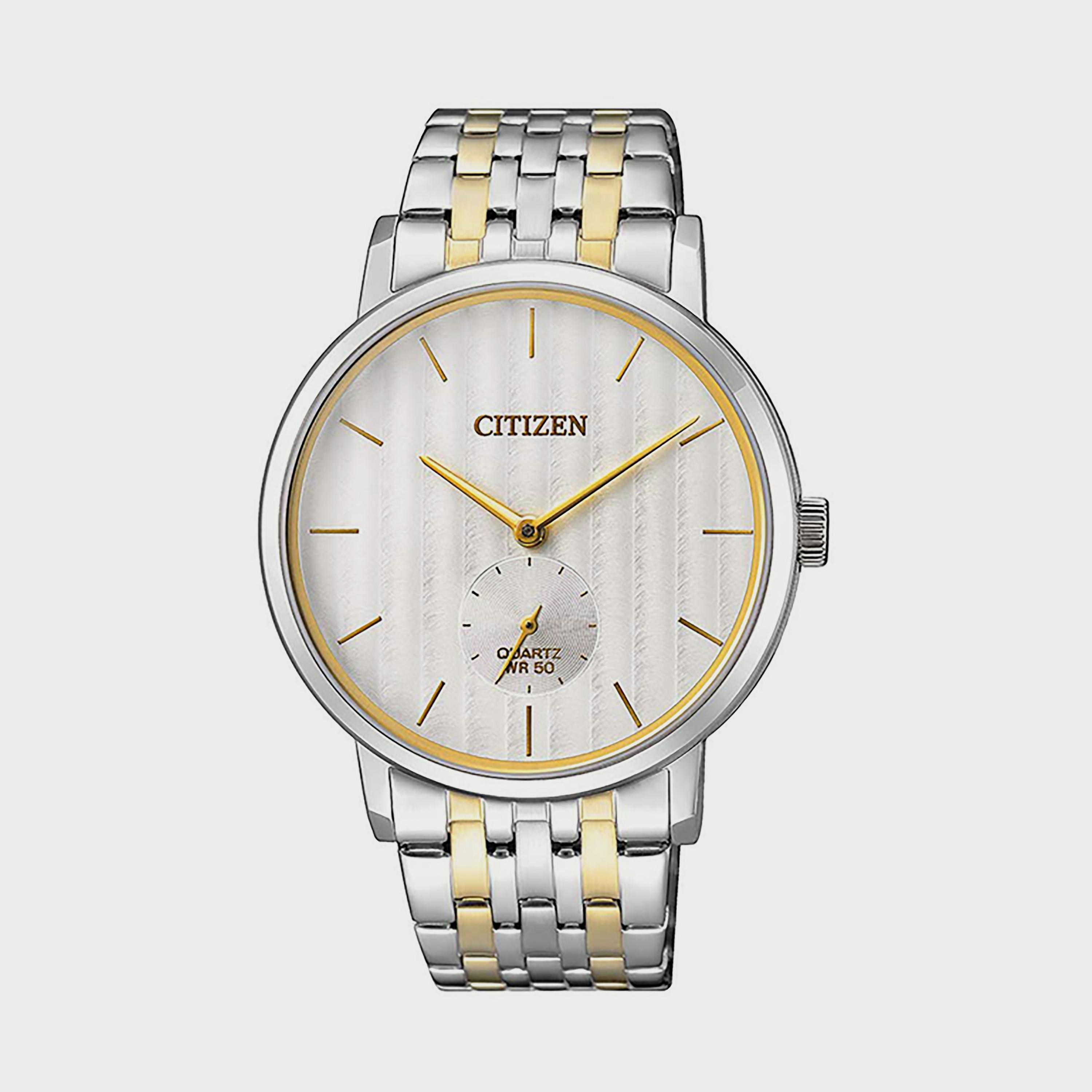ساعة سيتيزن للرجال 39 ملم انالوج فضي وذهبي من الستانلس ستيل - BE9174-55A-men-watchesandjewellery-watches-image-1