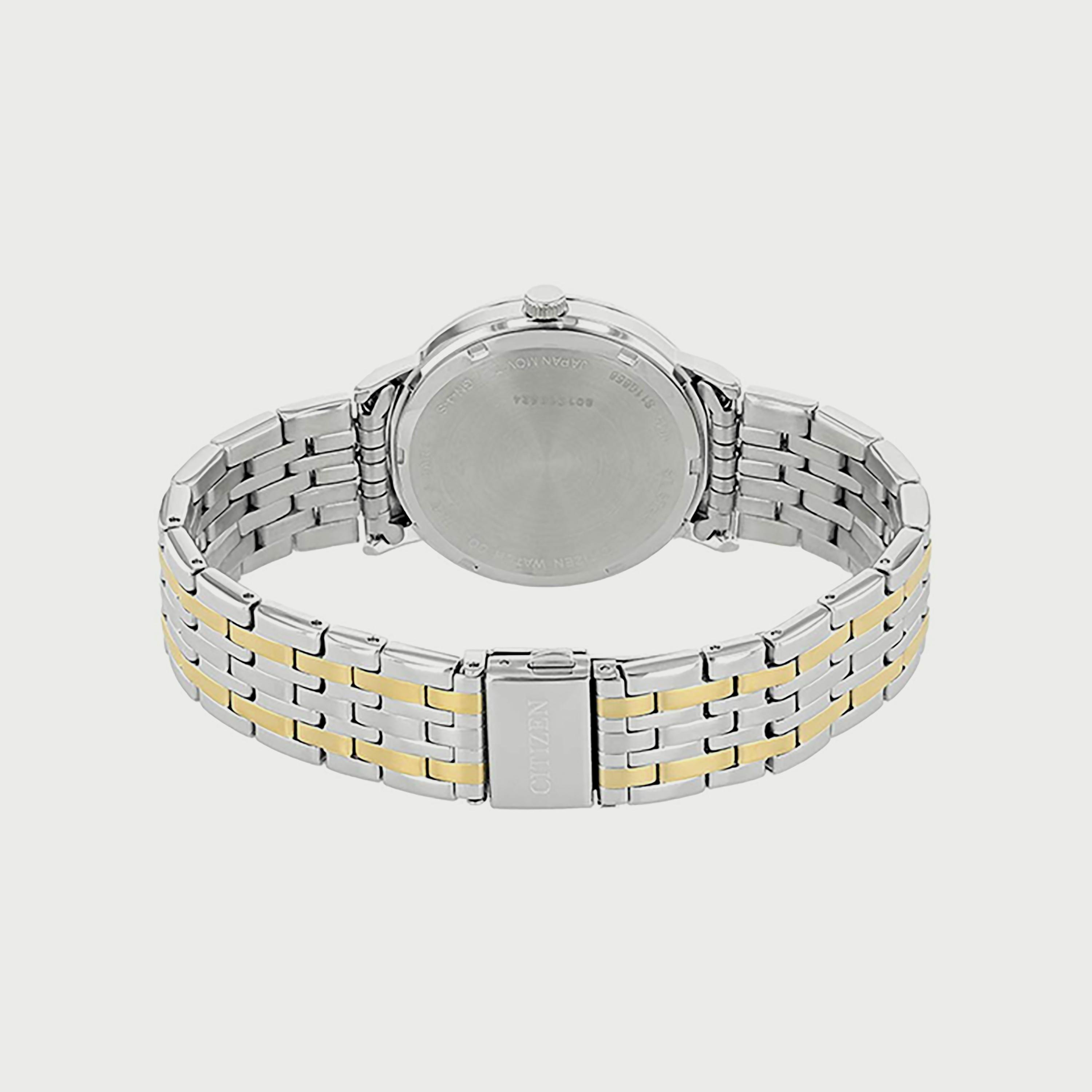 ساعة سيتيزن للرجال 39 ملم انالوج فضي وذهبي من الستانلس ستيل - BE9174-55E-men-watchesandjewellery-watches-image-3