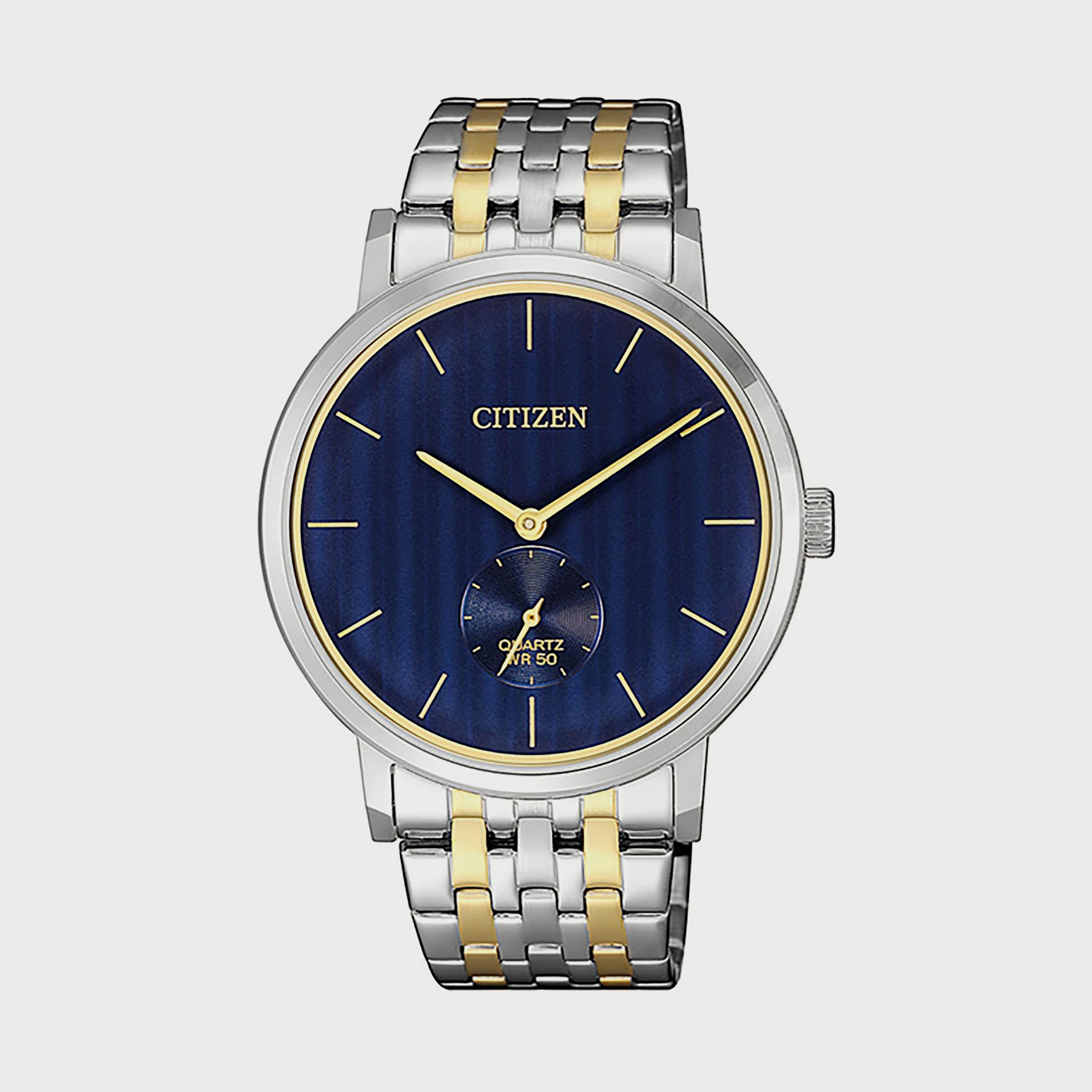 ساعة سيتيزن للرجال 39 ملم انالوج فضي وذهبي من الستانلس ستيل - BE9174-55L-men-watchesandjewellery-watches-image-1