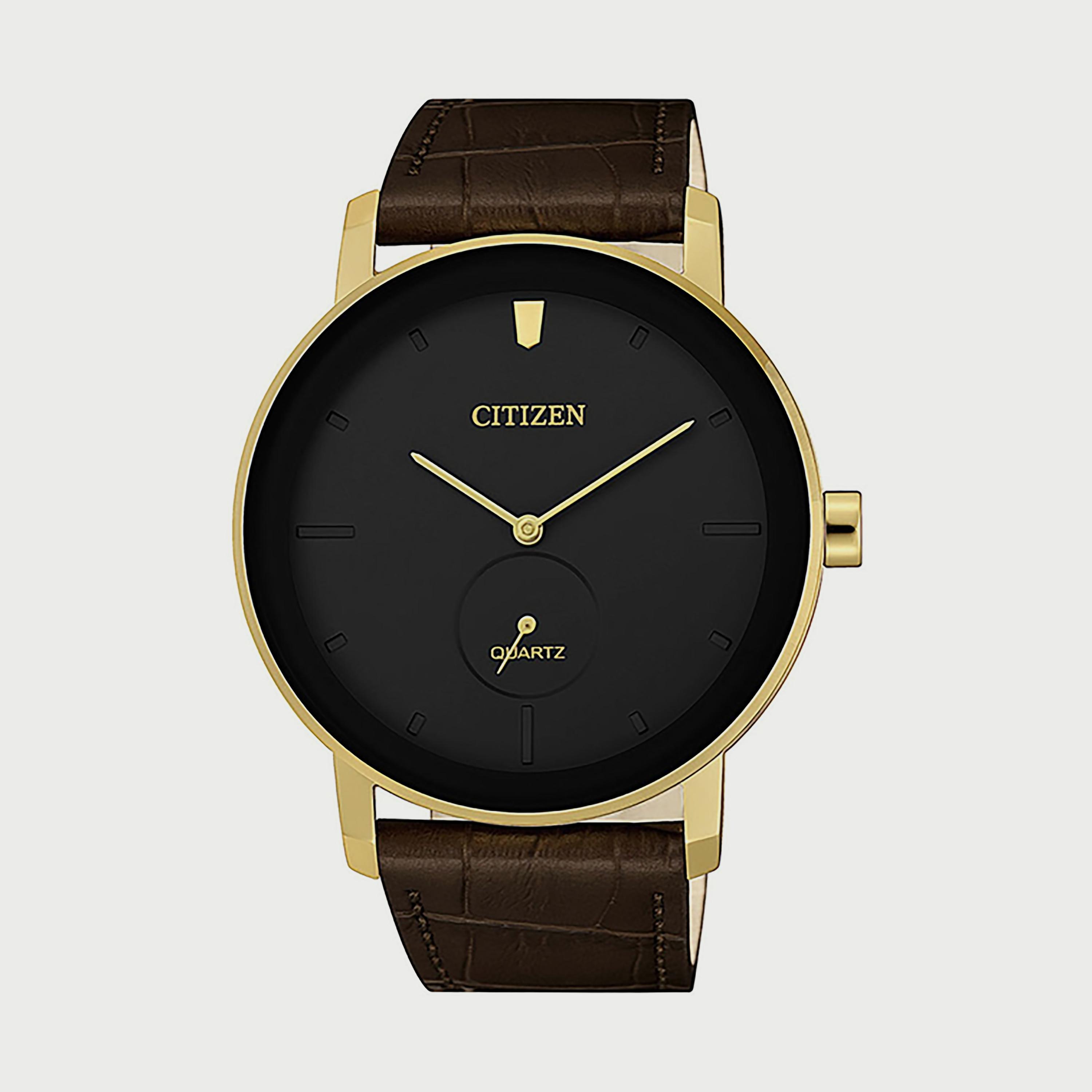ساعة سيتيزن للرجال 42 ملم انالوج بسوار جلدي بني - BE9182-06E-men-watchesandjewellery-watches-image-1