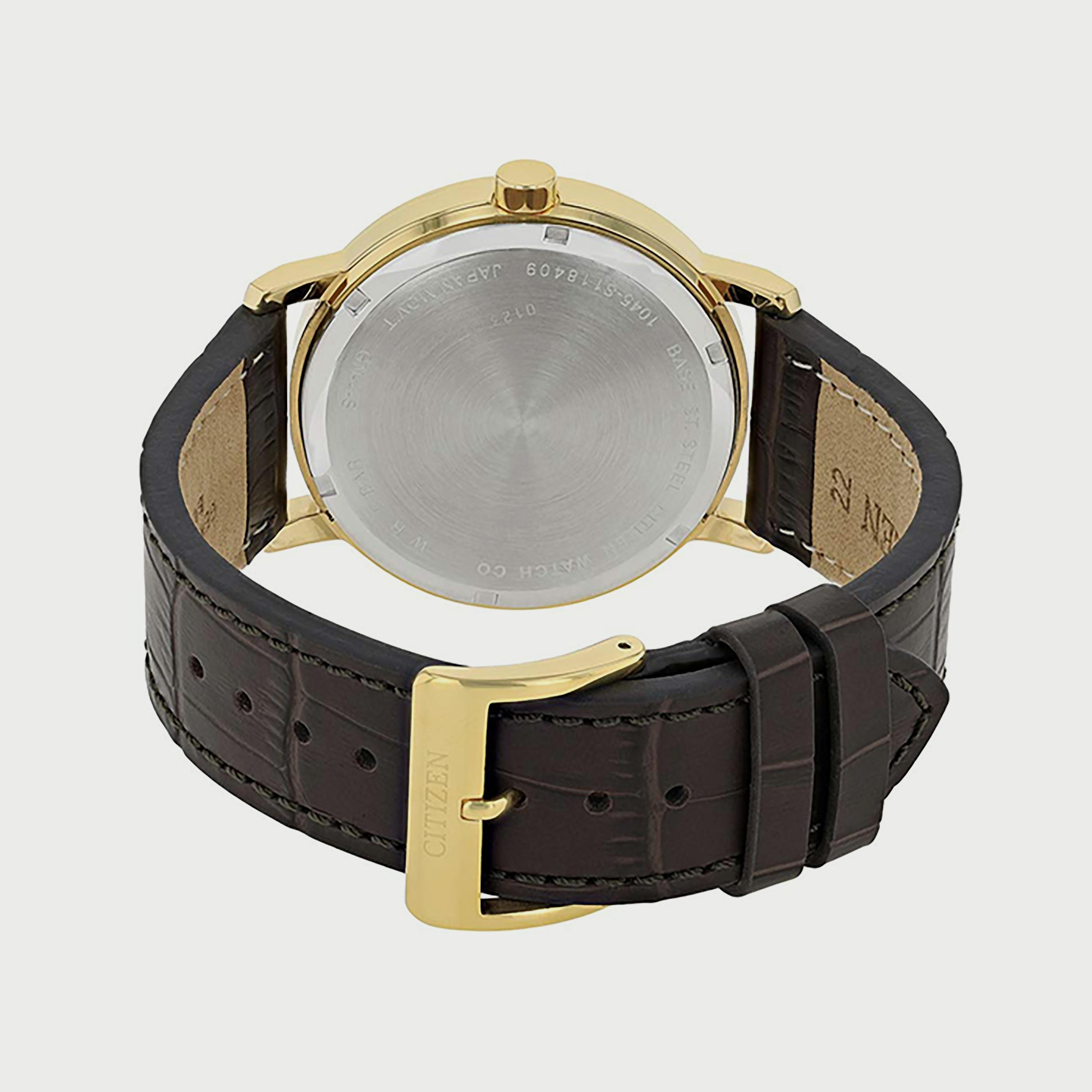 ساعة سيتيزن للرجال 42 ملم انالوج بسوار جلدي بني - BE9182-06E-men-watchesandjewellery-watches-image-3