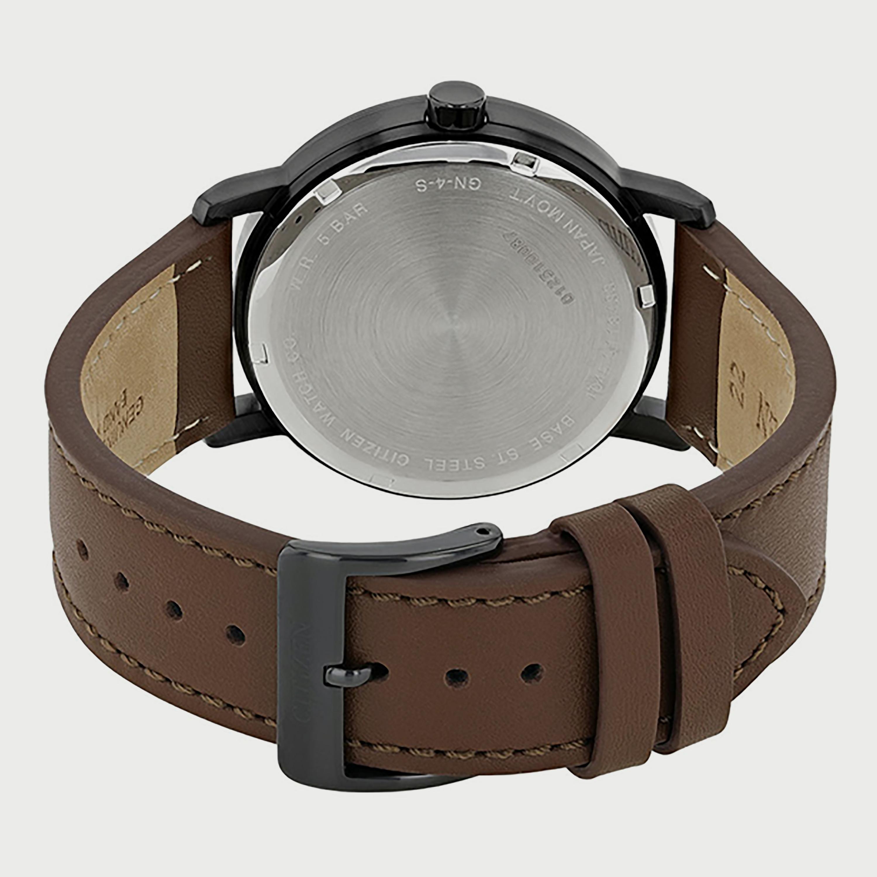 ساعة سيتيزن للرجال 42 ملم انالوج بسوار جلدي بني - BE9185-08E-men-watchesandjewellery-watches-image-3