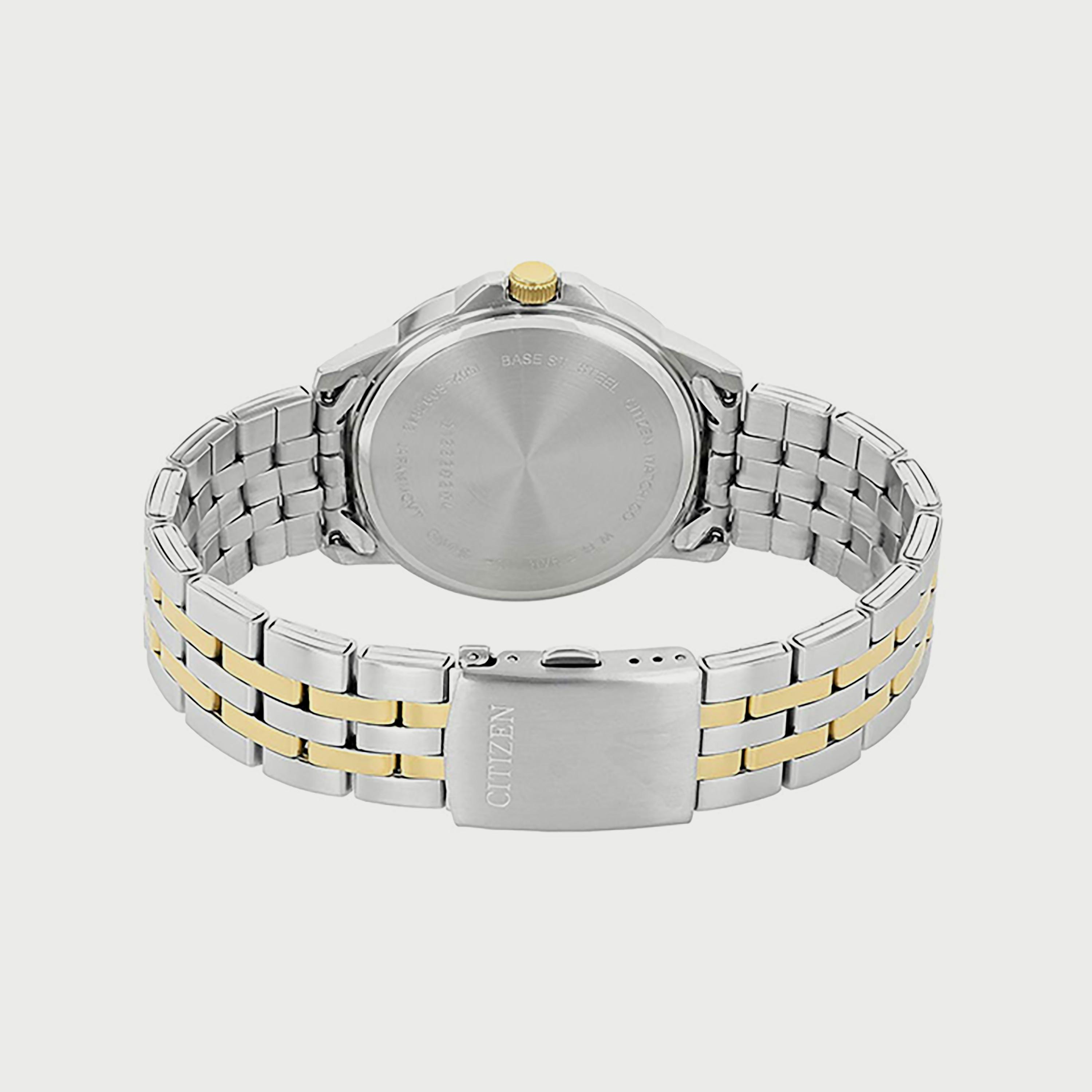 ساعة سيتيزن للرجال 41 ملم انالوج فضي وذهبي من الستانلس ستيل - BF2018-52E-men-watchesandjewellery-watches-image-3