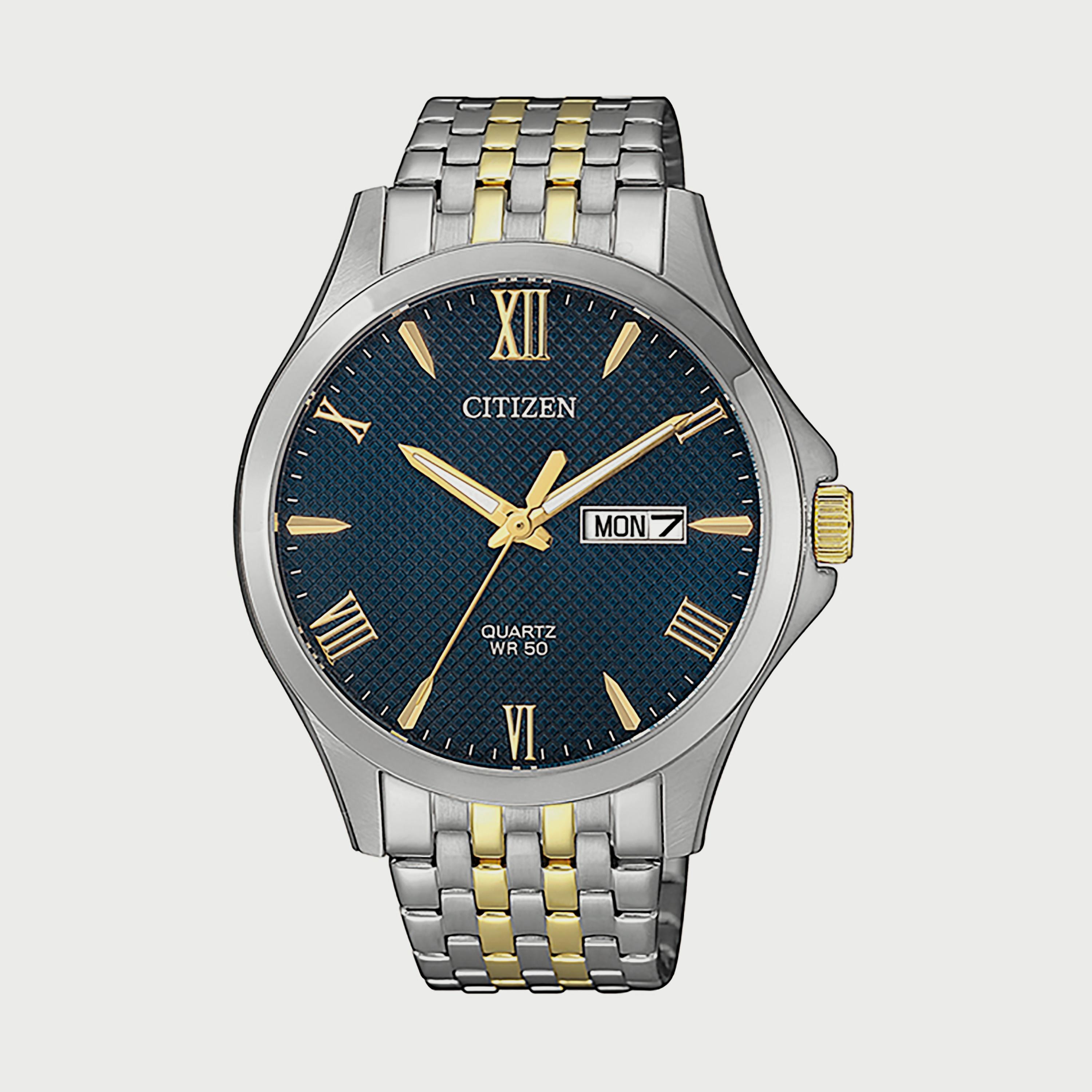 ساعة سيتيزن للرجال 41 ملم انالوج فضي وذهبي من الستانلس ستيل - BF2024-50L-men-watchesandjewellery-watches-image-1