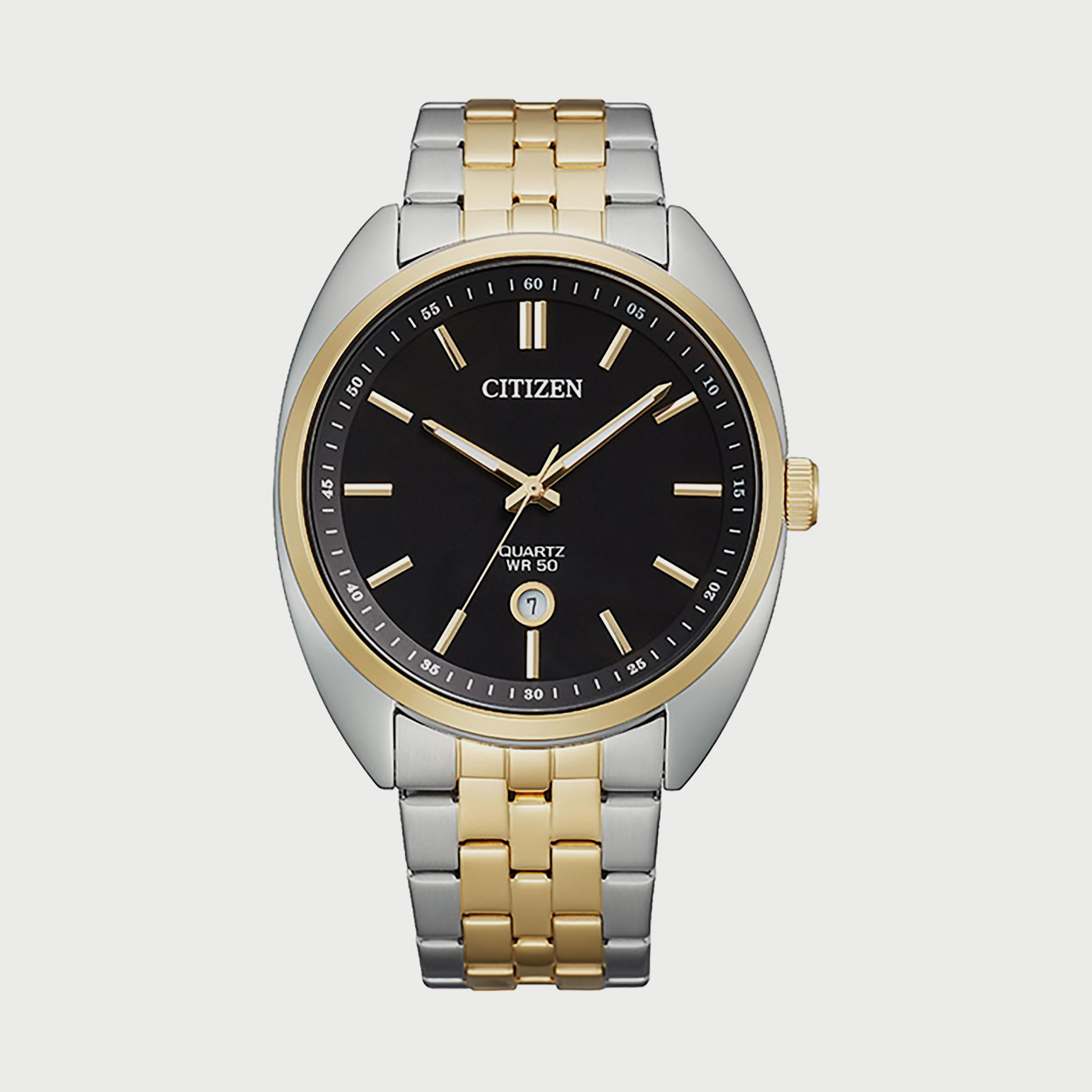ساعة سيتيزن للرجال 42 ملم انالوج فضي وذهبي من الستانلس ستيل - BI5094-59E-men-watchesandjewellery-watches-image-1