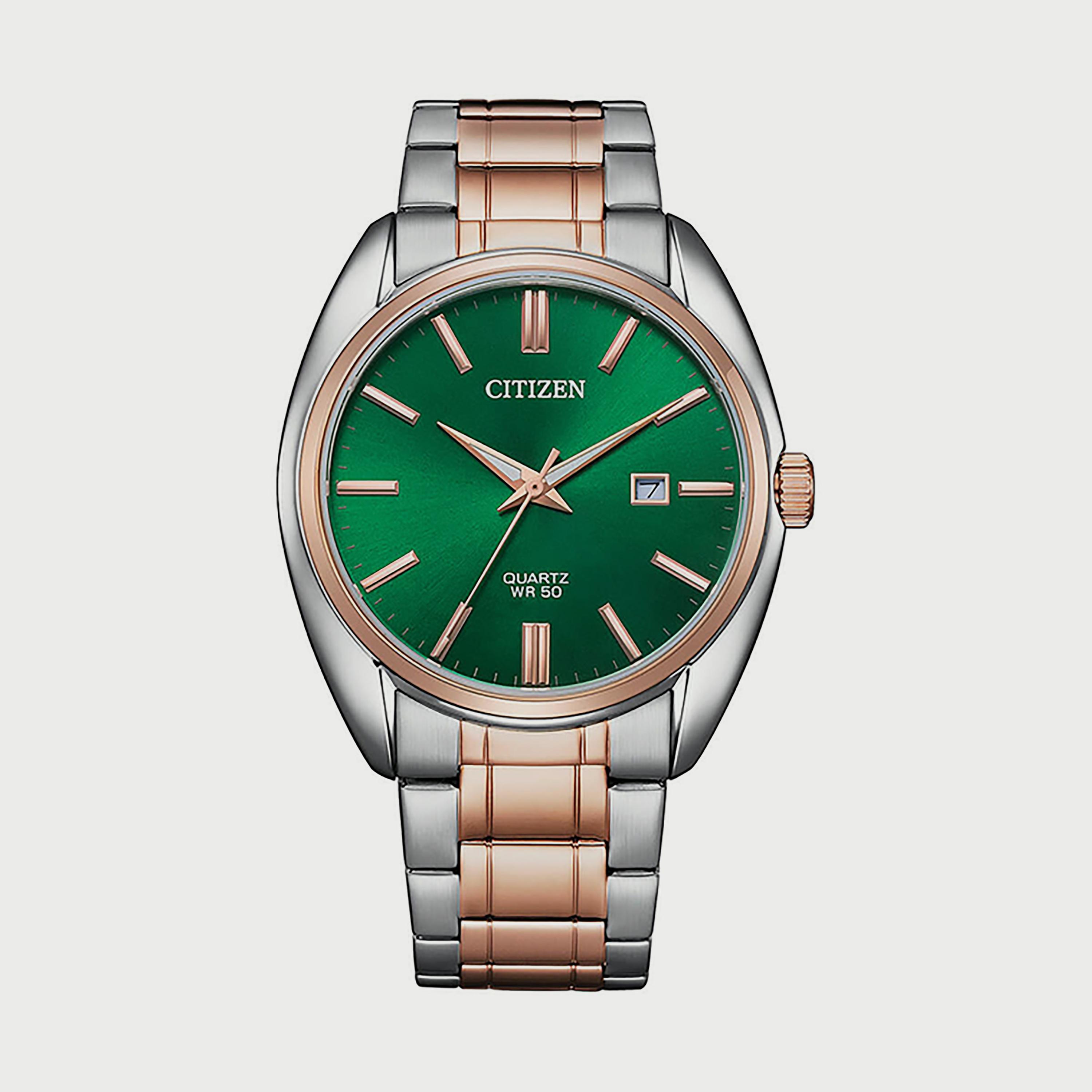ساعة سيتيزن للرجال 41 ملم انالوج فضي وذهبي وردي من الستانلس ستيل - BI5104-57Z-men-watchesandjewellery-watches-image-1