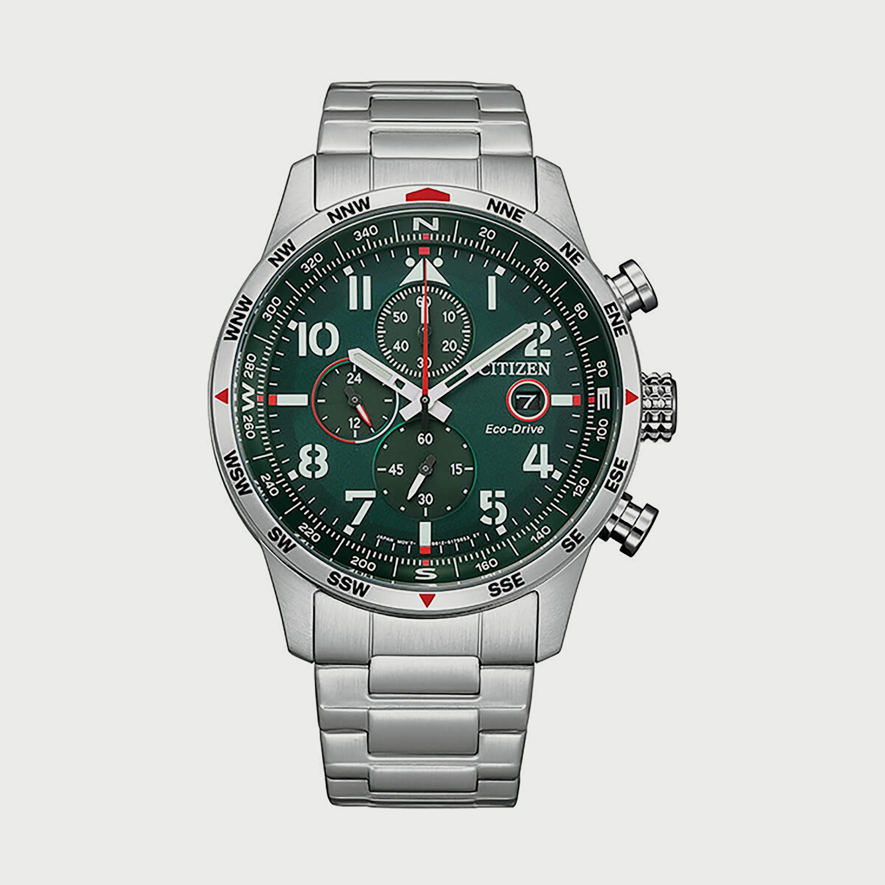 ساعة سيتيزن ايكو درايف للرجال 43 ملم فضي كرونوغراف ستانلس ستيل - CA0791-81X-men-watchesandjewellery-watches-image-1