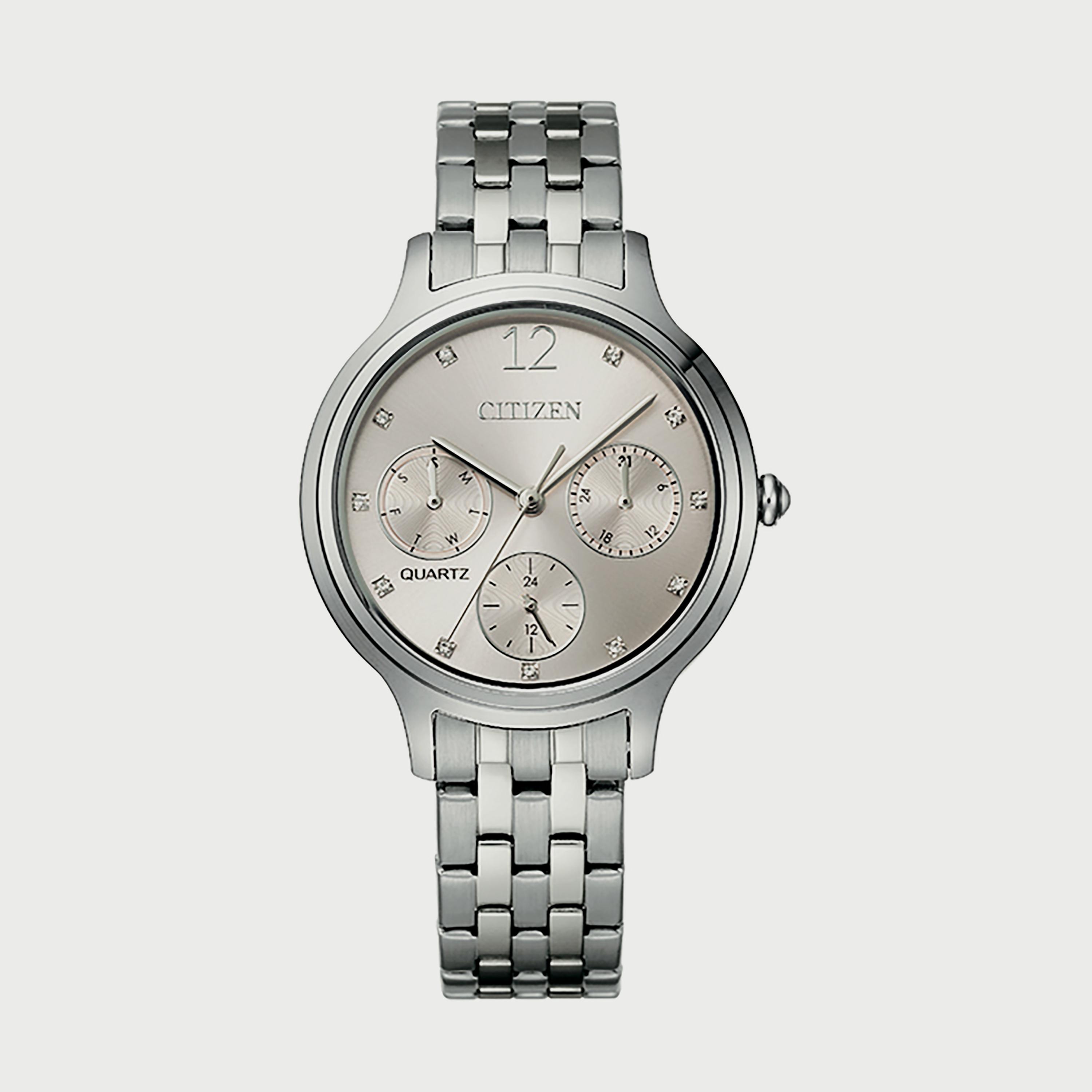 ساعة سيتيزن للنساء، 33 ملم، انالوج فضية من الستانلس ستيل - ED8180-52X-women-watchesandjewellery-watches-image-1