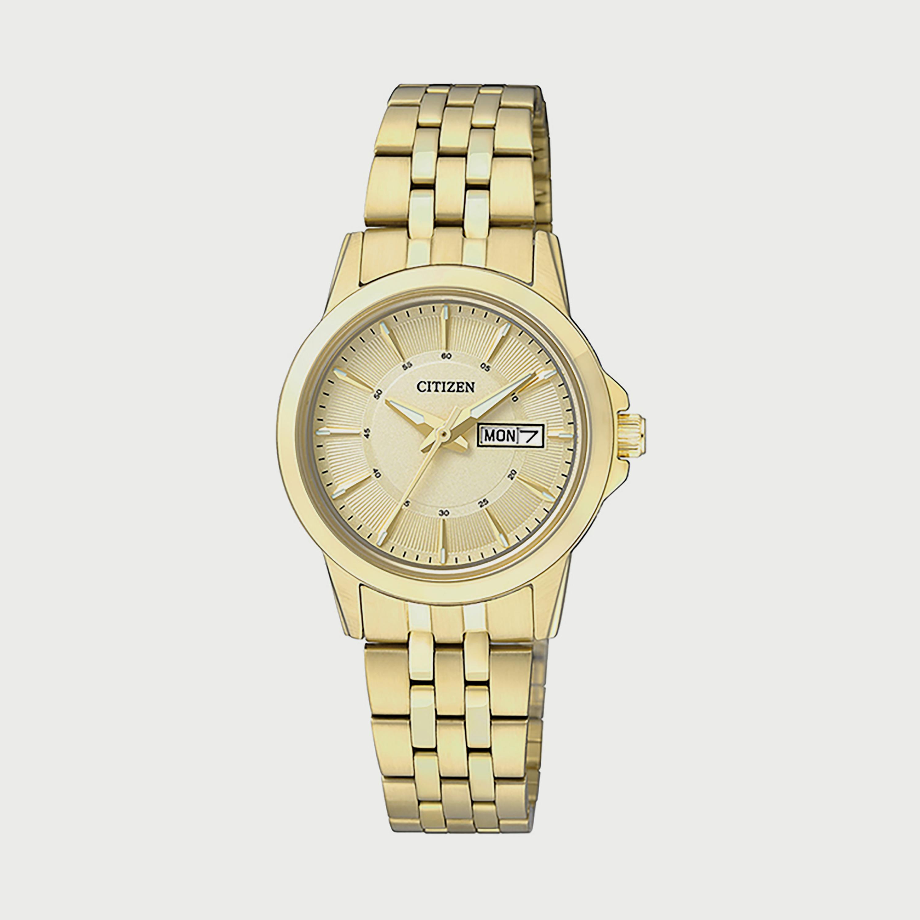 ساعة سيتيزن للنساء 28 ملم ذهبية انالوج ستانلس ستيل - EQ0603-59P-women-watchesandjewellery-watches-image-1
