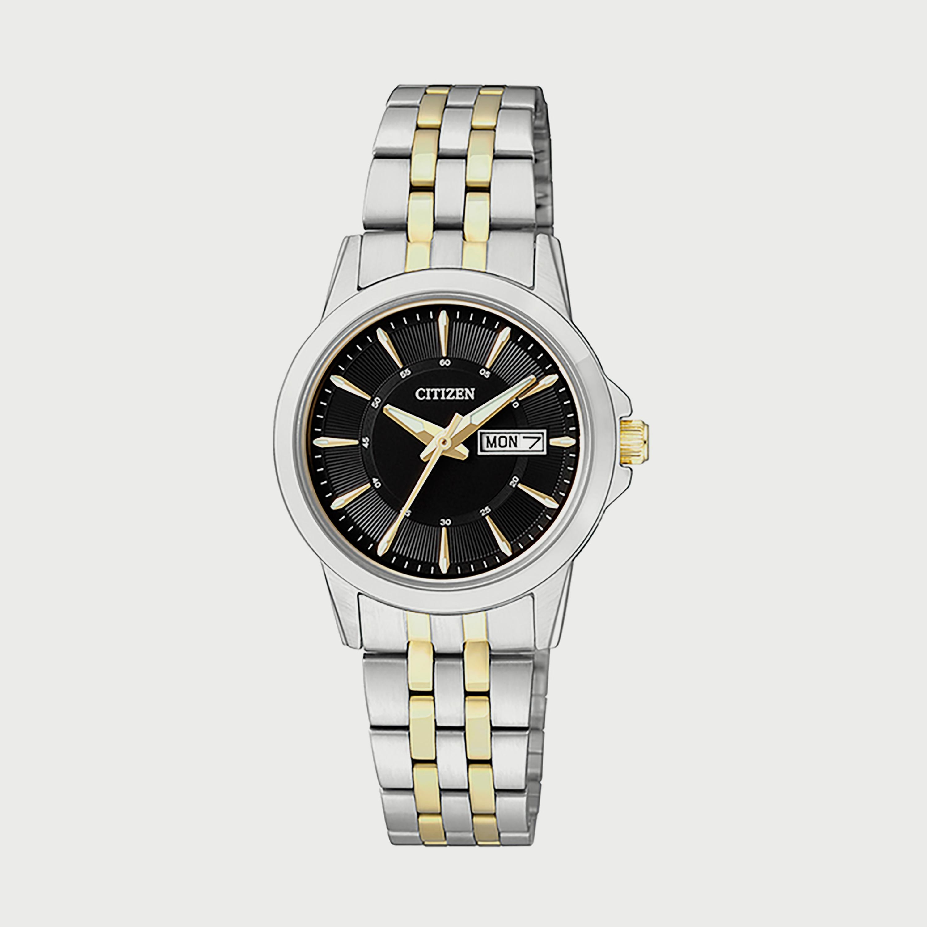 Citizen Women's 28 MM Silver & Gold Analog Stainless Steel Watch - EQ0608-55E-women-watchesandjewellery-watches-image-1