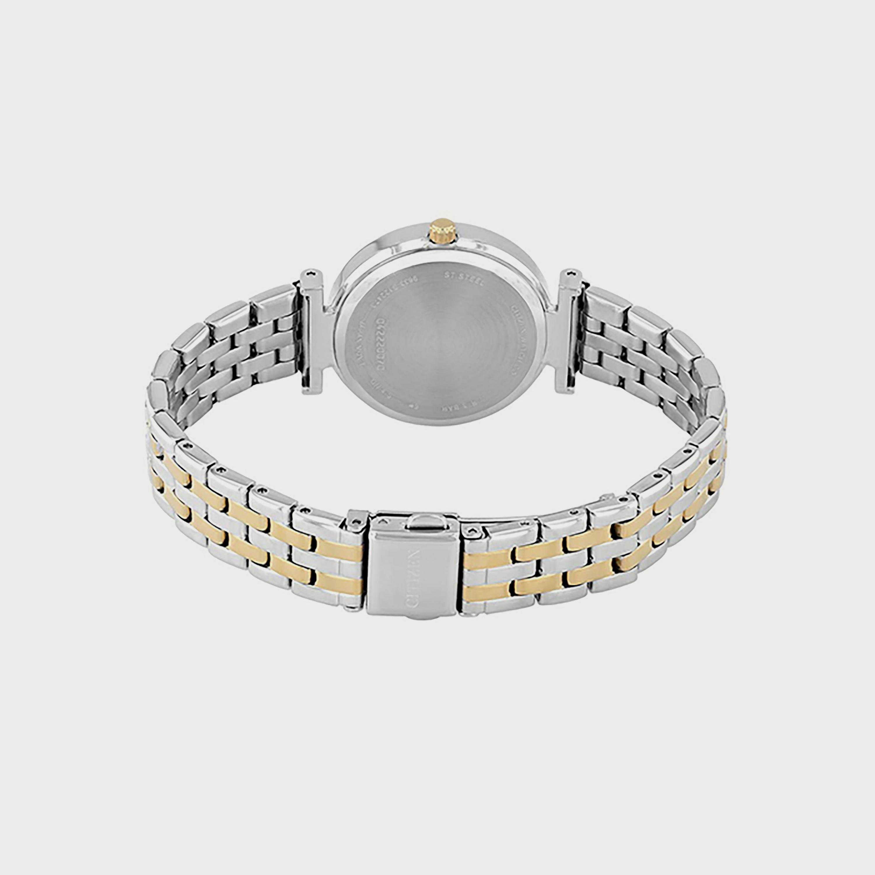 ساعة سيتيزن للنساء 30 ملم انالوج فضي وذهبي ستانلس ستيل - ER0214-54D-women-watchesandjewellery-watches-image-3