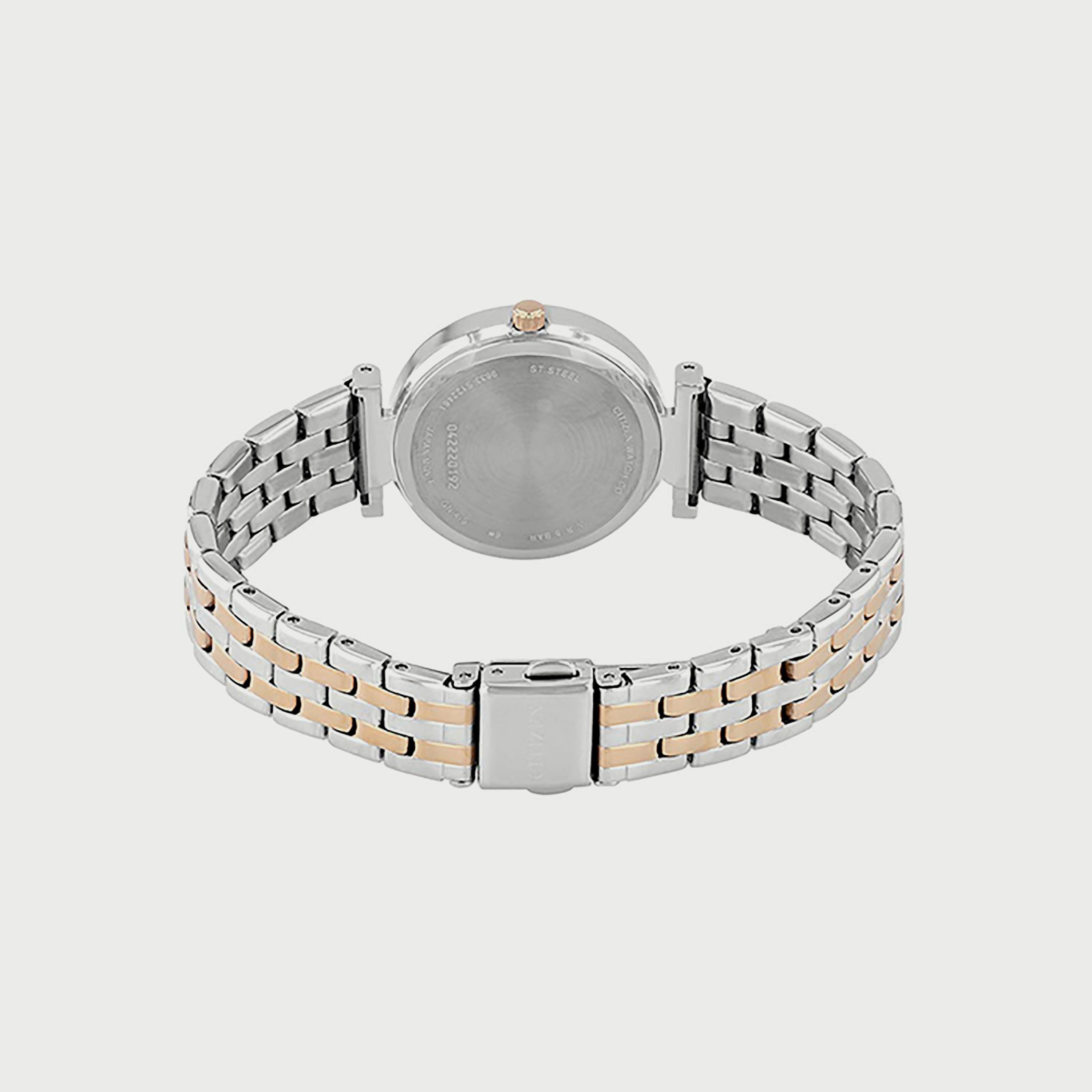 ساعة سيتيزن للنساء 30 ملم انالوج فضي وذهبي من الستانلس ستيل - ER0218-53X-women-watchesandjewellery-watches-image-3