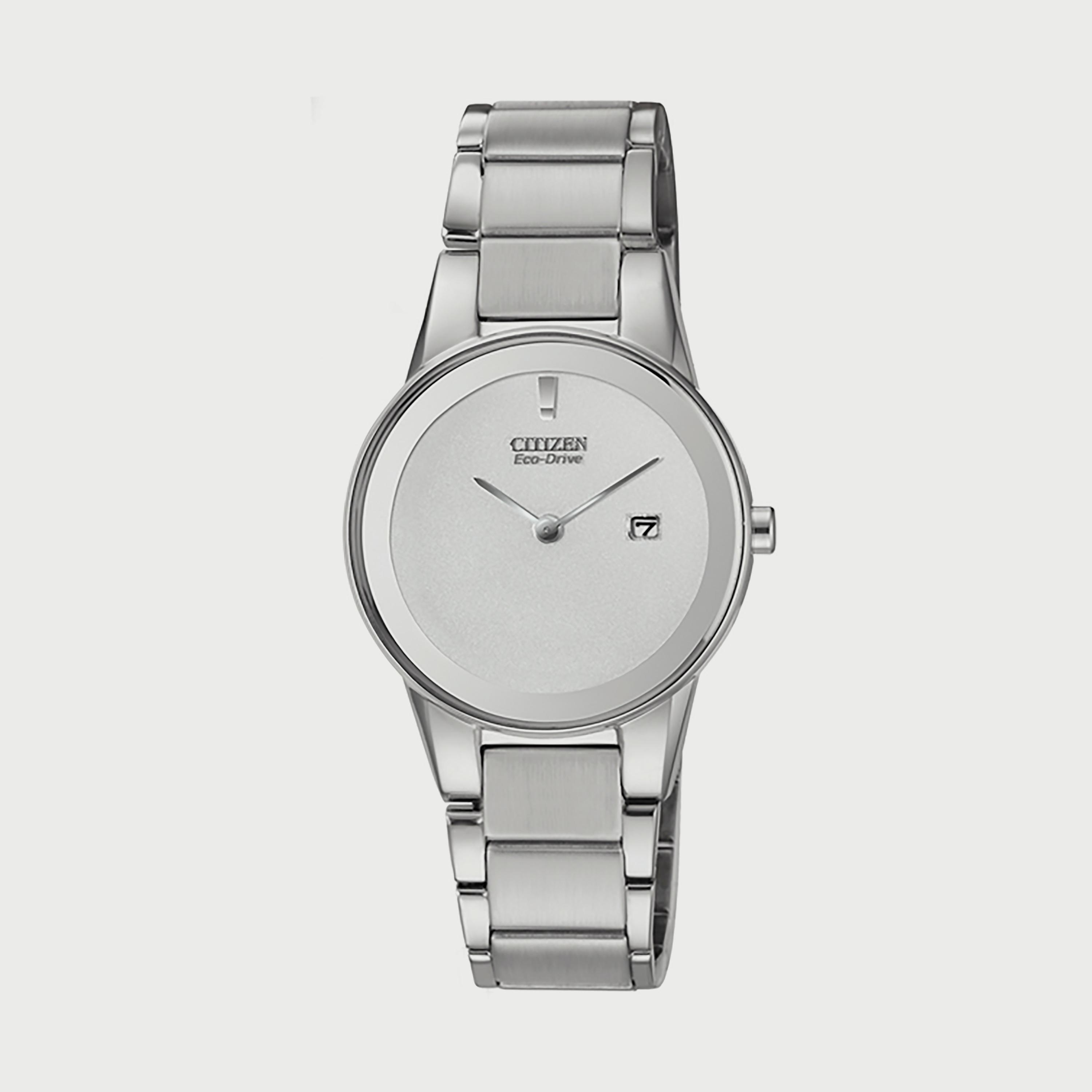 ساعة سيتيزن ايكو درايف للنساء 30 ملم فضي انالوج بعقارب ستانلس ستيل - GA1050-51A-women-watchesandjewellery-watches-image-1