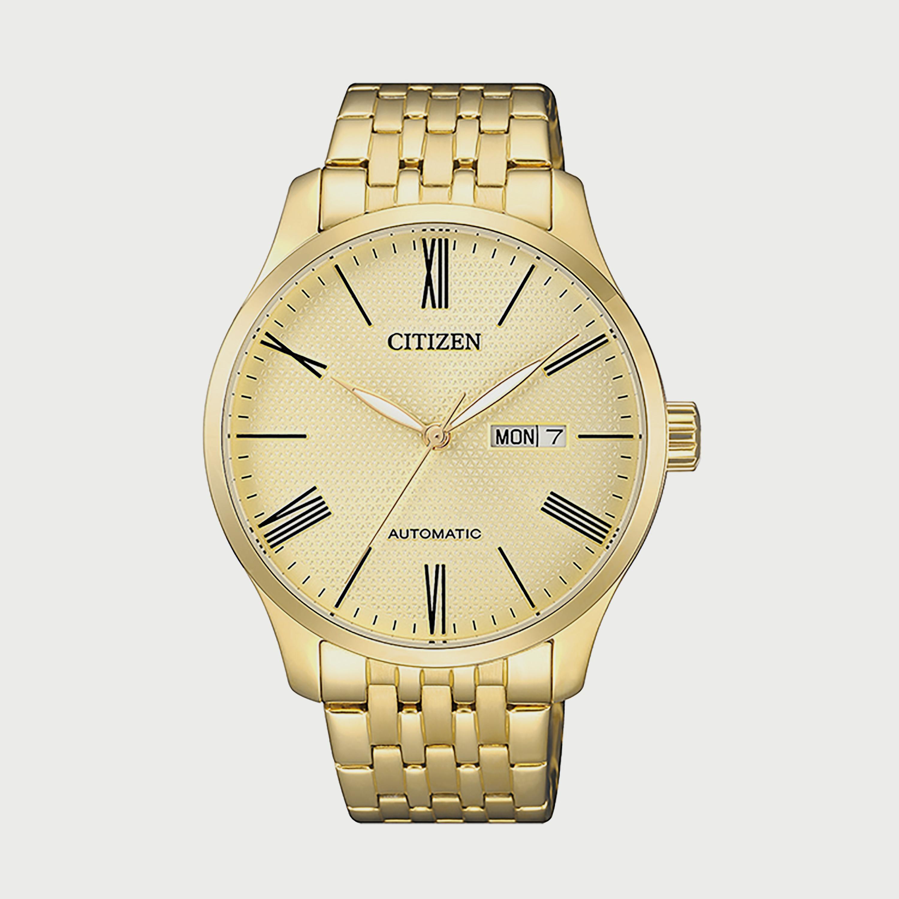ساعة سيتيزن للرجال 40 ملم ذهبية اوتوماتيك ستانلس ستيل - NH8352-53P-men-watchesandjewellery-watches-image-1