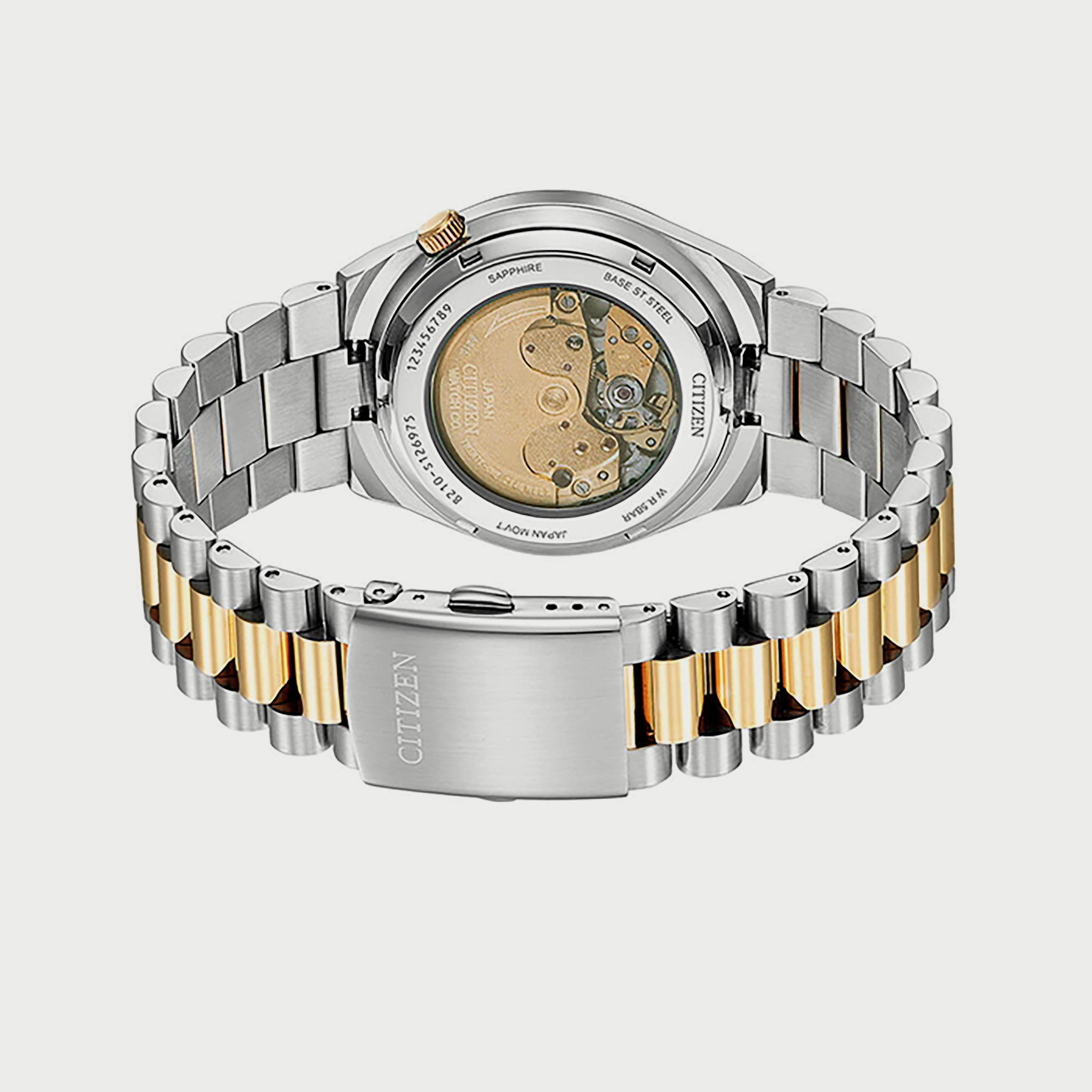 Citizen Men's 40 MM Silver & Gold Automatic Stainless Steel Watch - NJ0154-80H-men-watchesandjewellery-watches-image-3