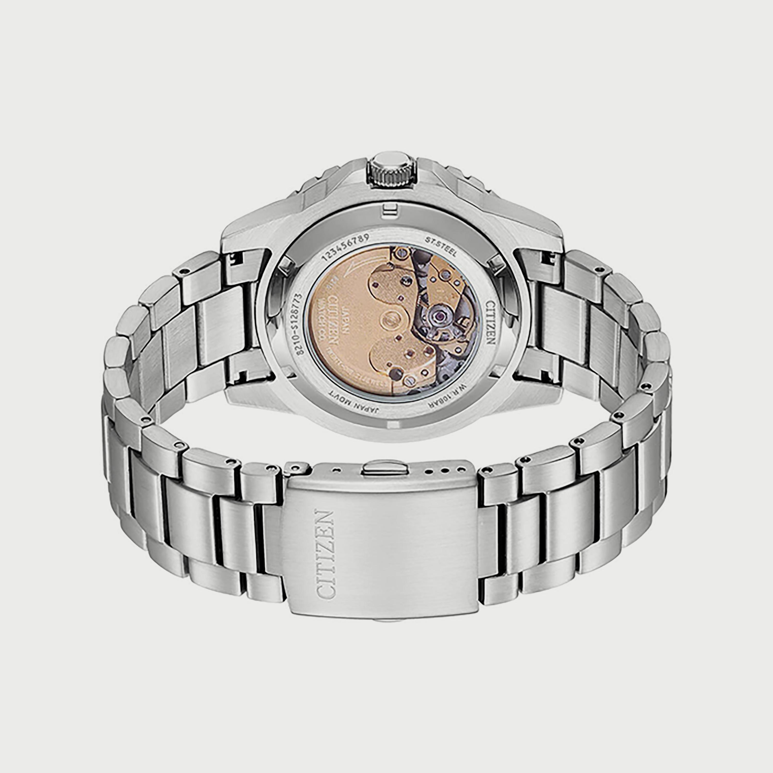 ساعة سيتيزن للرجال 43 ملم فضية اوتوماتيكية من الستانلس ستيل - NJ0170-83X-men-watchesandjewellery-watches-image-3
