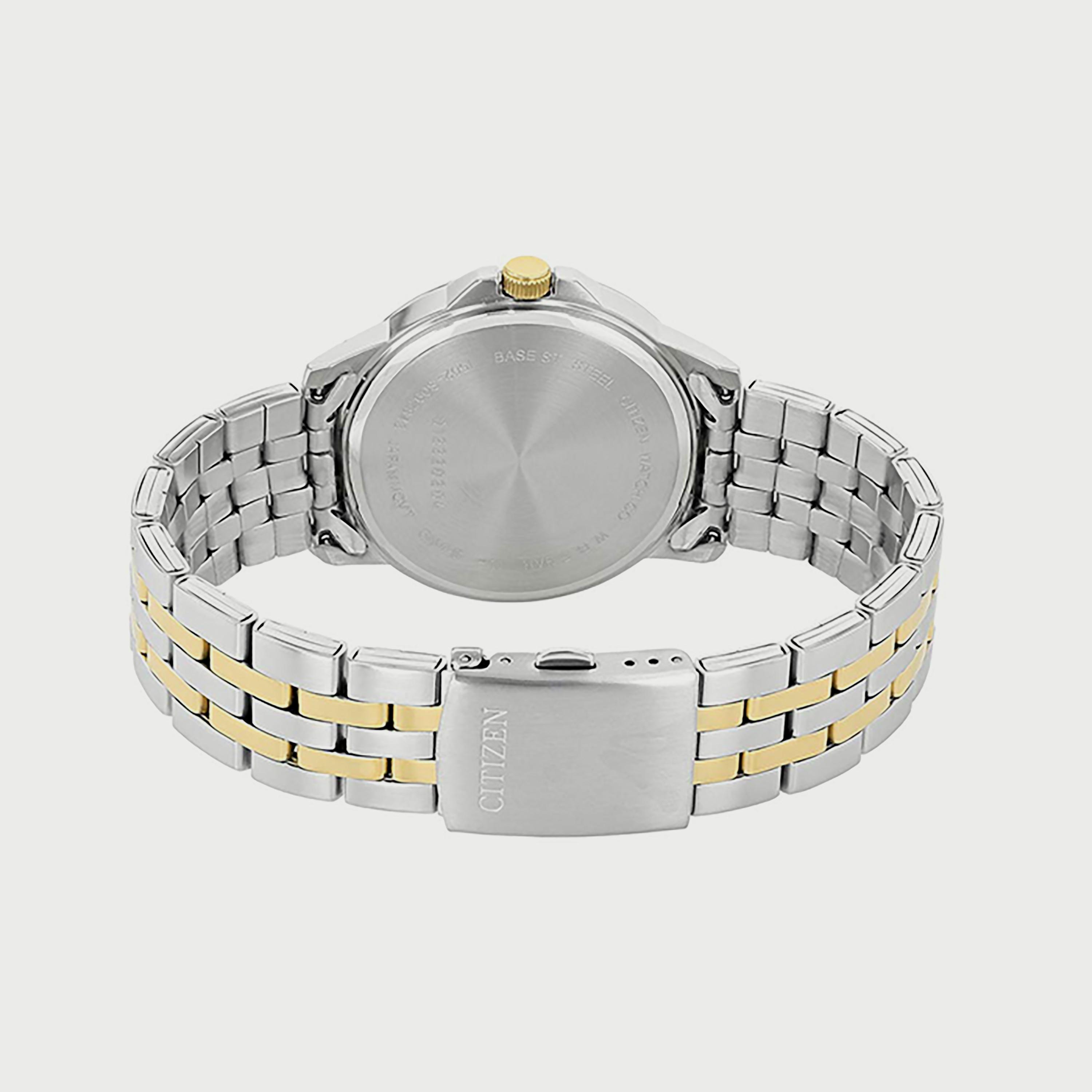 ساعة سيتيزن للرجال 41 ملم انالوج فضي وذهبي من الستانلس ستيل - BF2018-52A-men-watchesandjewellery-watches-image-3