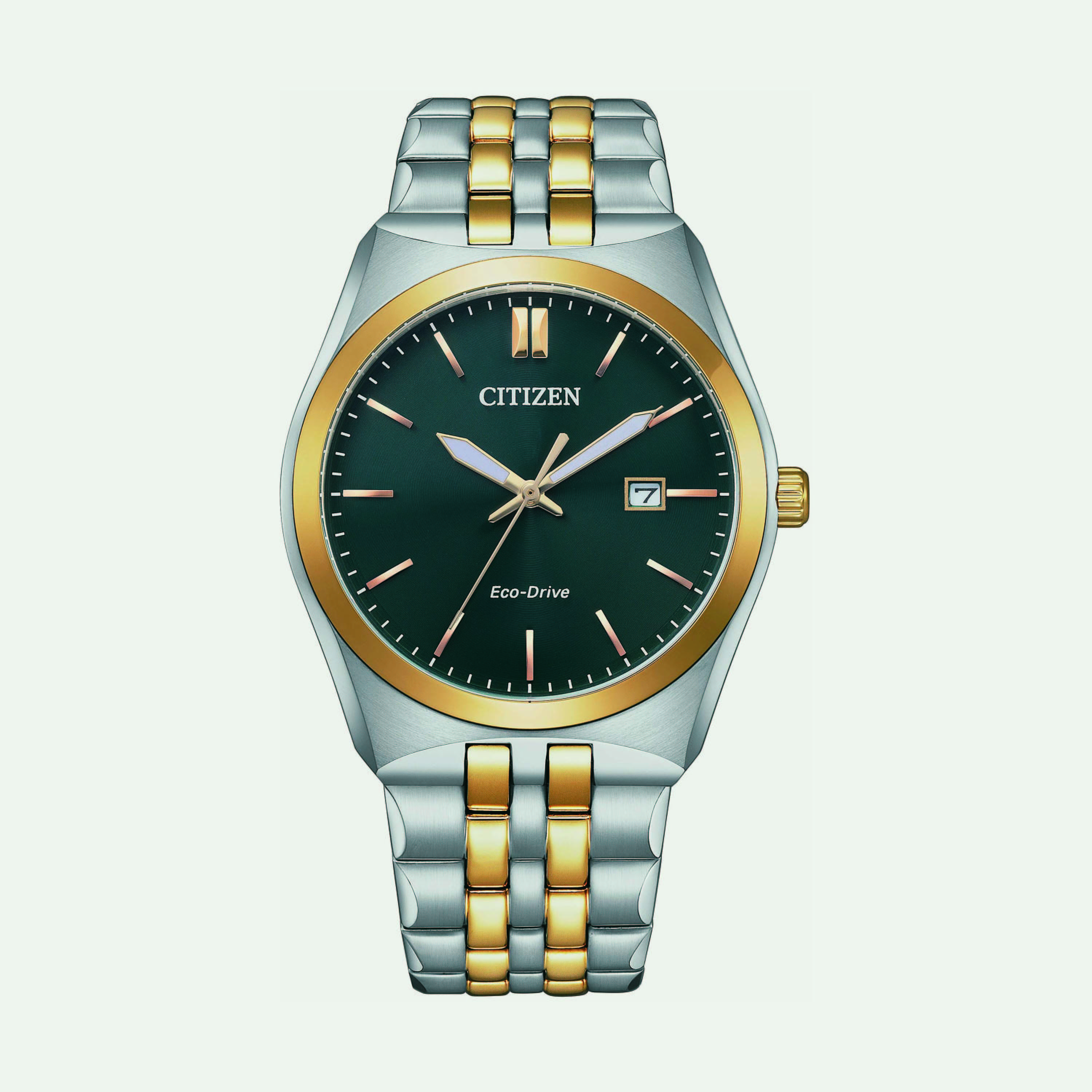 ساعة سيتيزن ايكو درايف للرجال 38 ملم انالوج فضي وذهبي من الستانلس ستيل - BM7339-89X-men-watchesandjewellery-watches-image-1