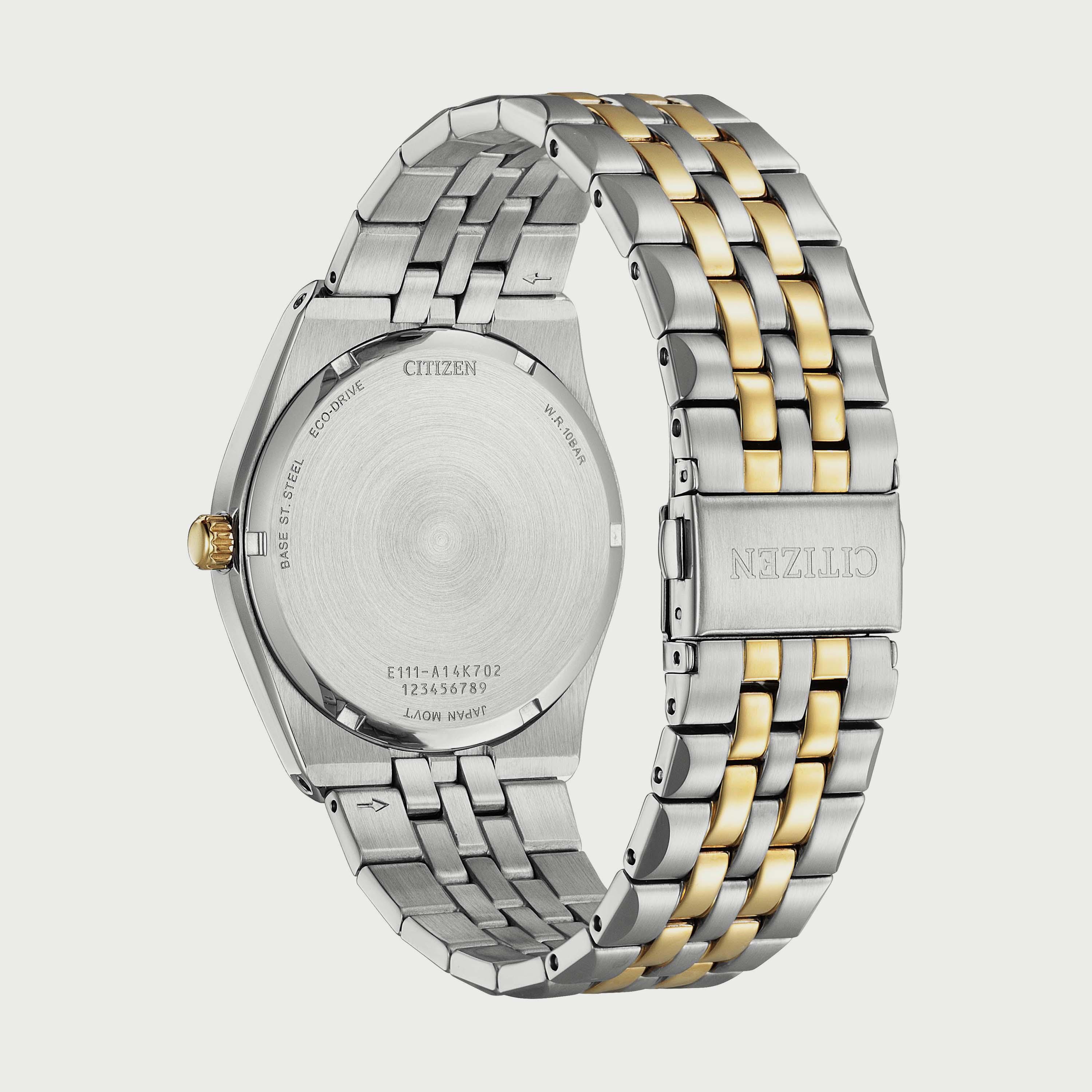 Citizen Eco-Drive Men's 38 MM Silver & Gold Analog Stainless Steel Watch - BM7339-89X-men-watchesandjewellery-watches-image-3