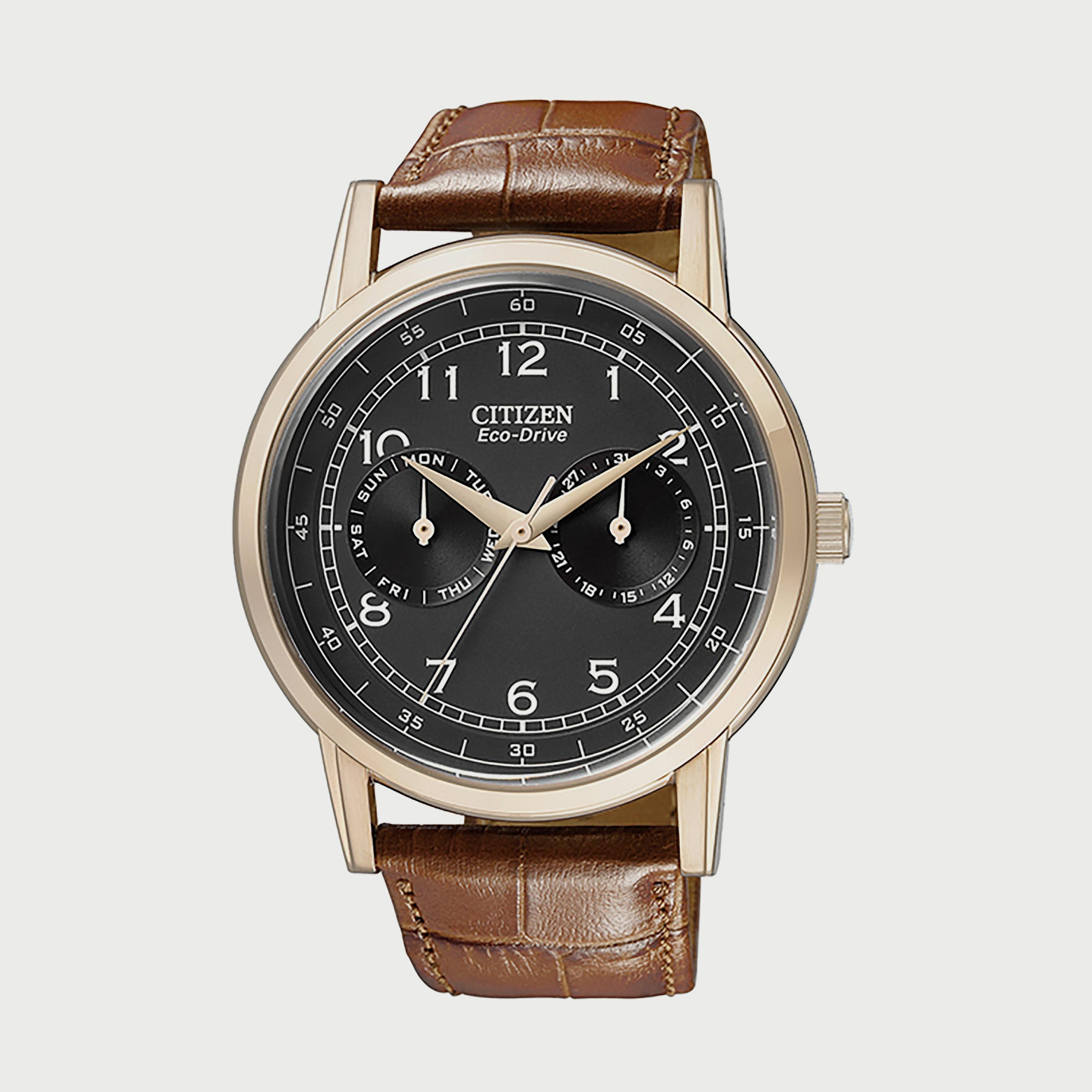 ساعة سيتيزن ايكو درايف للرجال 42 ملم انالوج بسوار جلدي بني - AO9003-08E-men-watchesandjewellery-watches-image-1