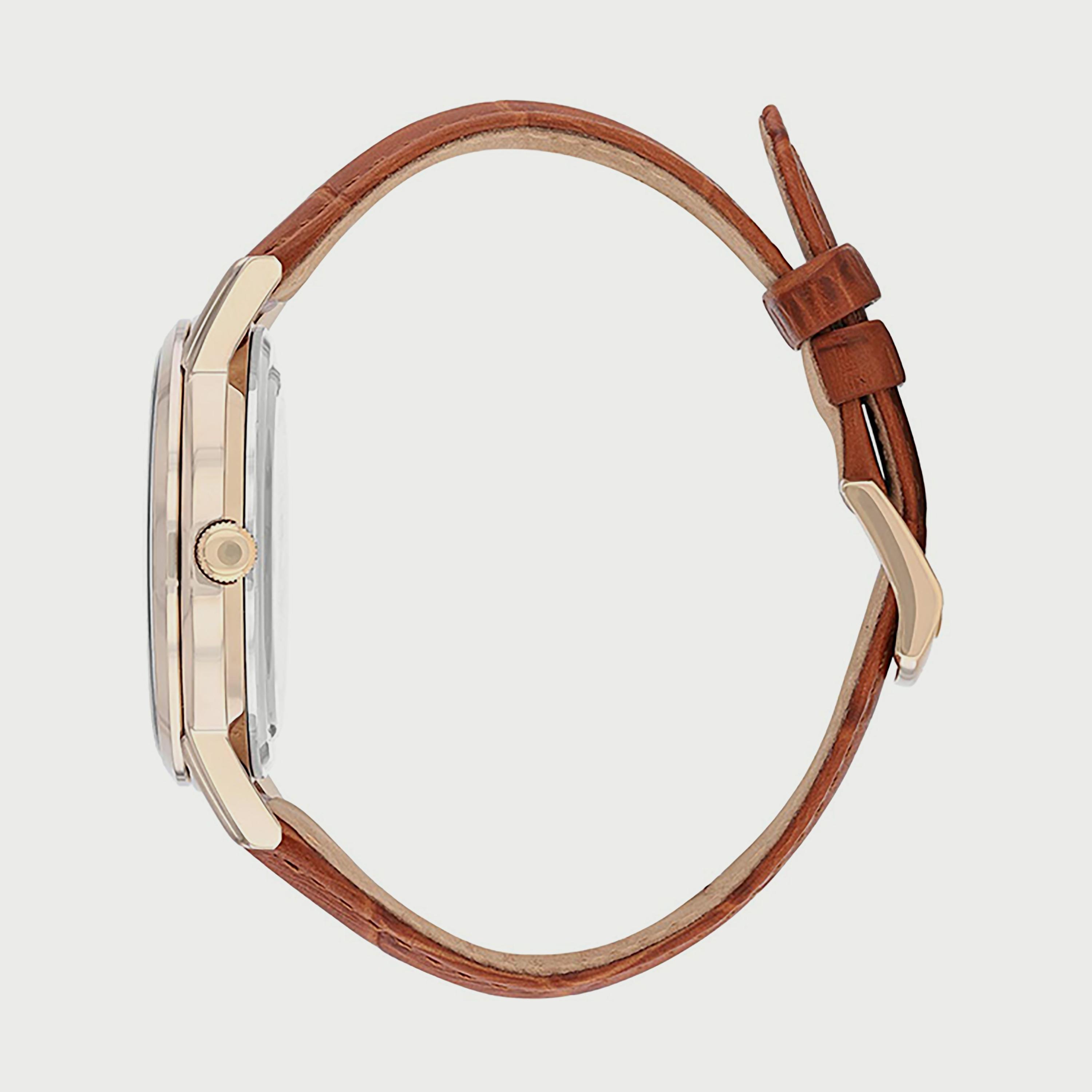 ساعة سيتيزن ايكو درايف للرجال 42 ملم انالوج بسوار جلدي بني - AO9003-08E-men-watchesandjewellery-watches-image-2