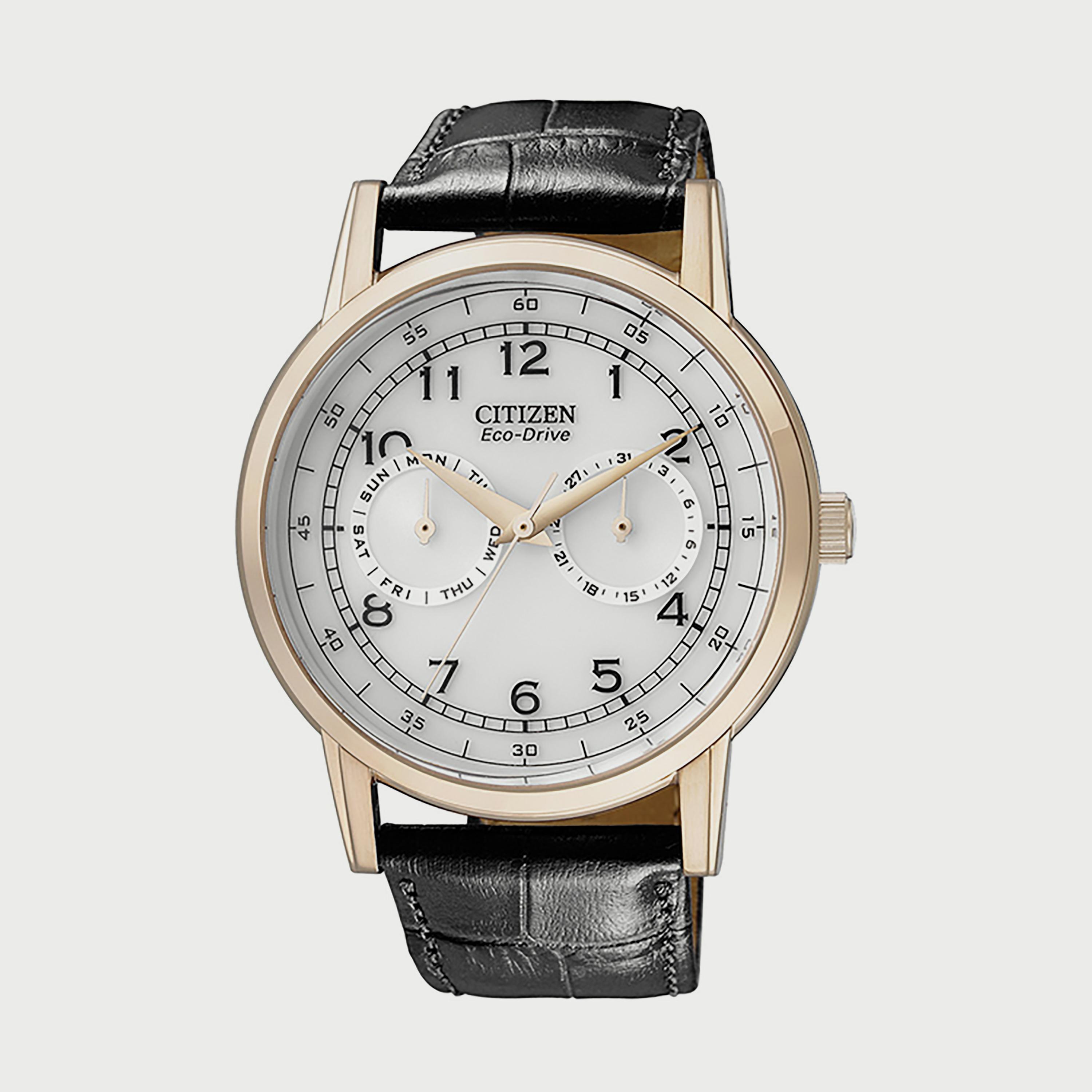 ساعة سيتيزن ايكو درايف للرجال 42 ملم انالوج بسوار جلدي أسود - AO9003-16A-men-watchesandjewellery-watches-image-1