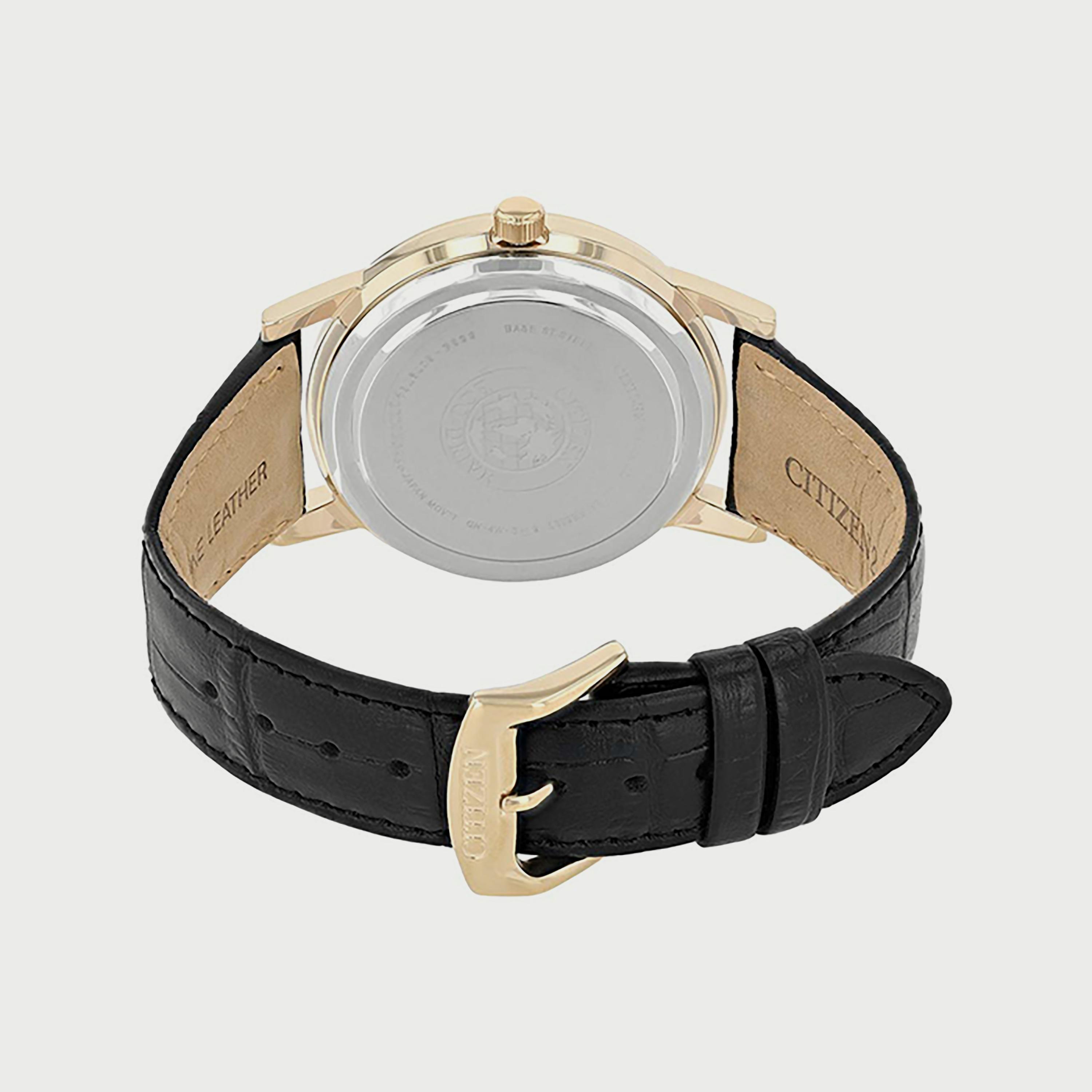 ساعة سيتيزن ايكو درايف للرجال 42 ملم انالوج بسوار جلدي أسود - AO9003-16A-men-watchesandjewellery-watches-image-3
