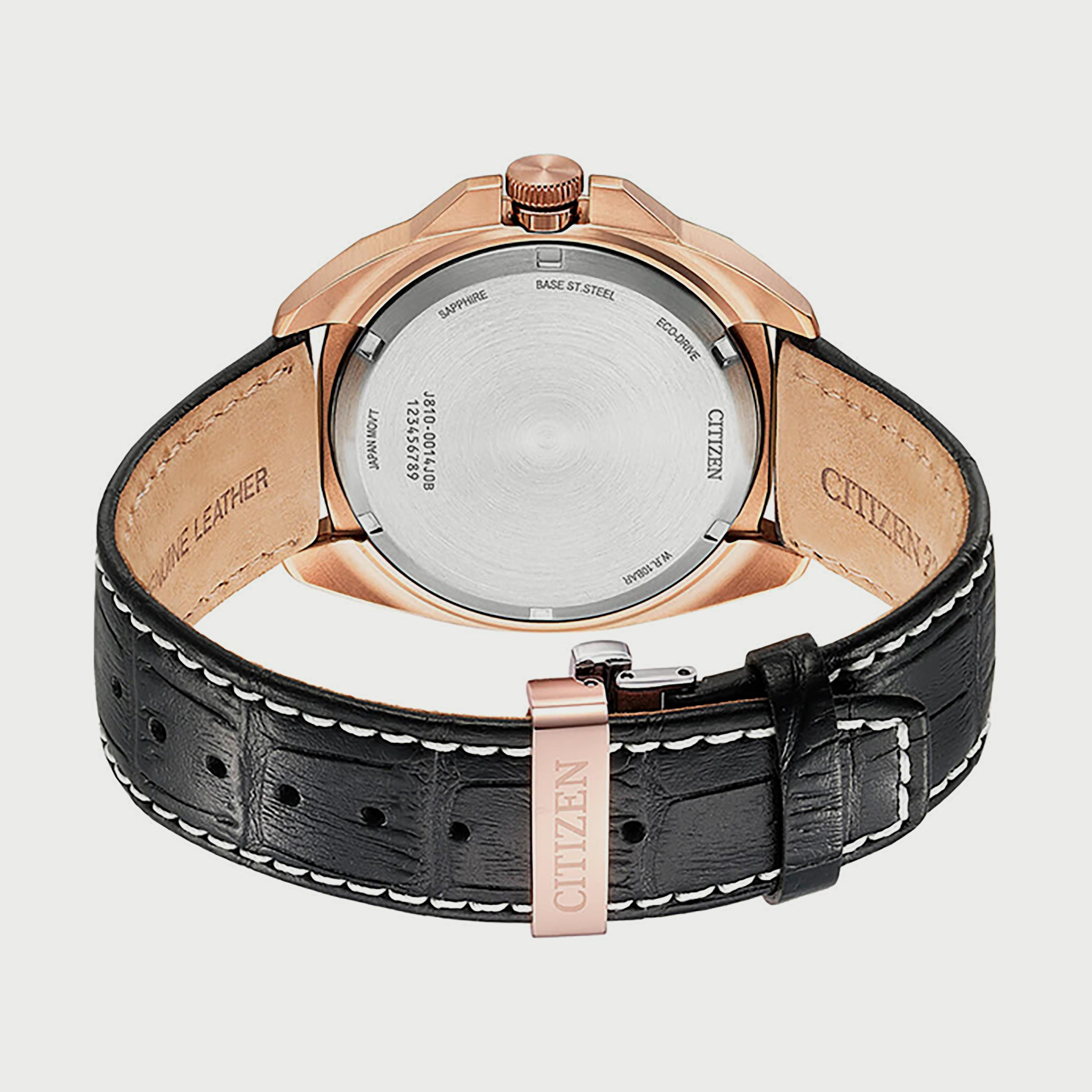 Citizen Eco-Drive Men's 46 MM Black Analog Leather Strap Watch - AW1723-02E-men-watchesandjewellery-watches-image-3