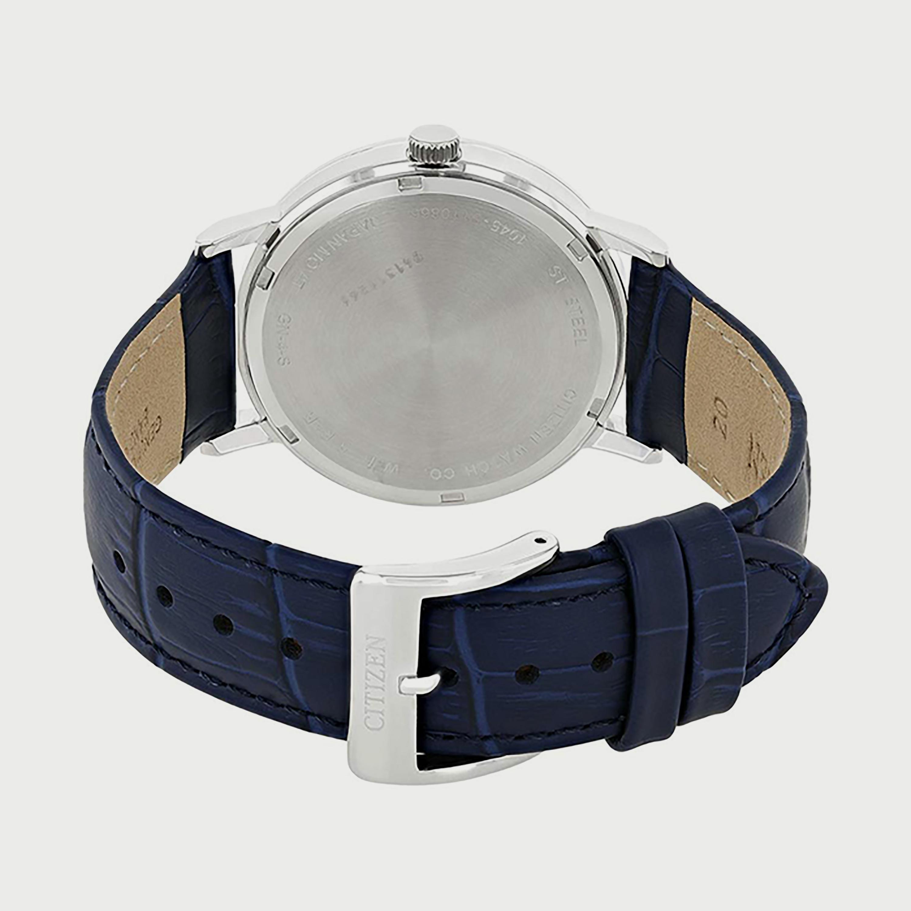 Citizen Men's 39 MM Blue Analog Leather Strap Watch - BE9170-05L-men-watchesandjewellery-watches-image-3