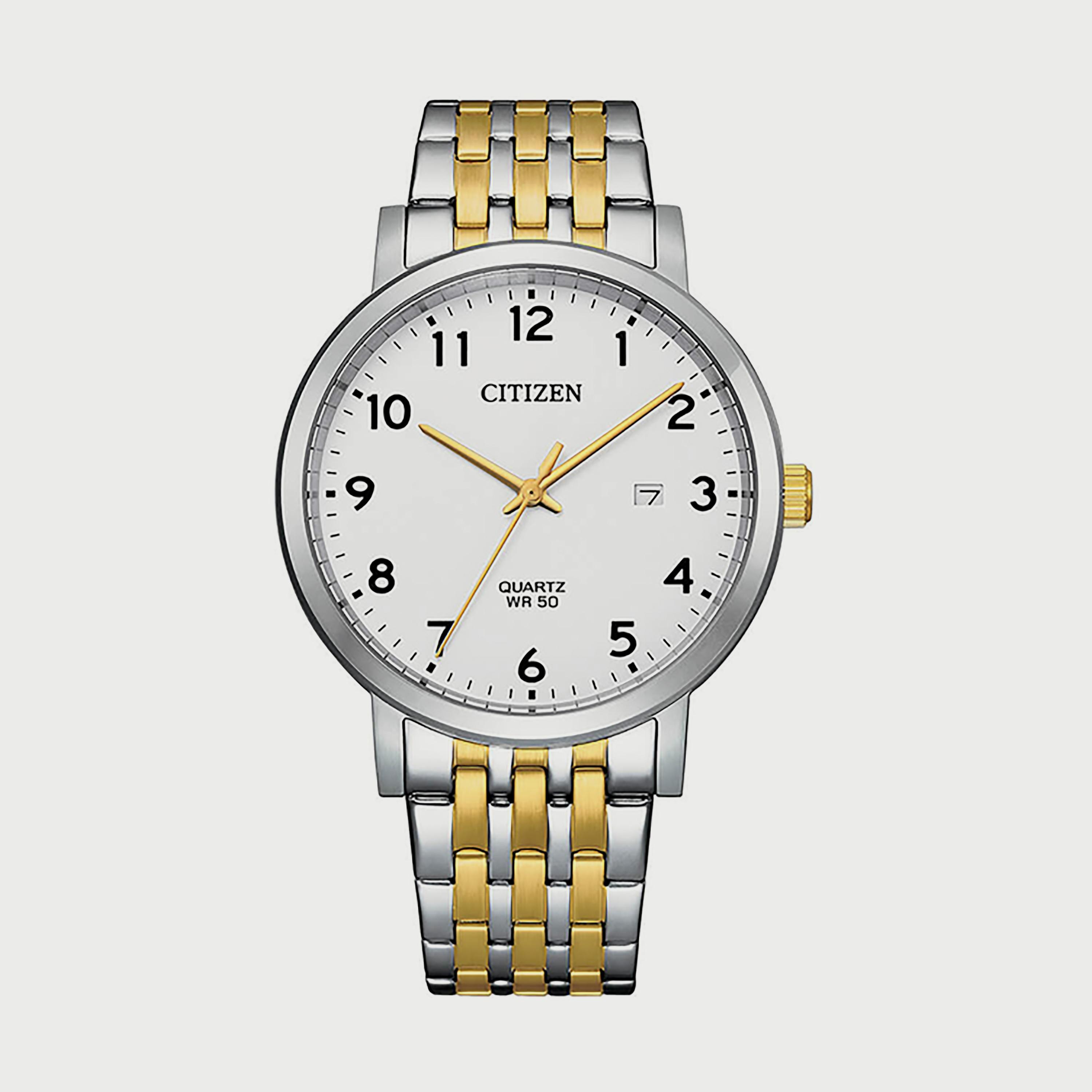 ساعة سيتيزن للرجال 41 ملم انالوج فضي وذهبي من الستانلس ستيل - BI5076-51A-men-watchesandjewellery-watches-image-1