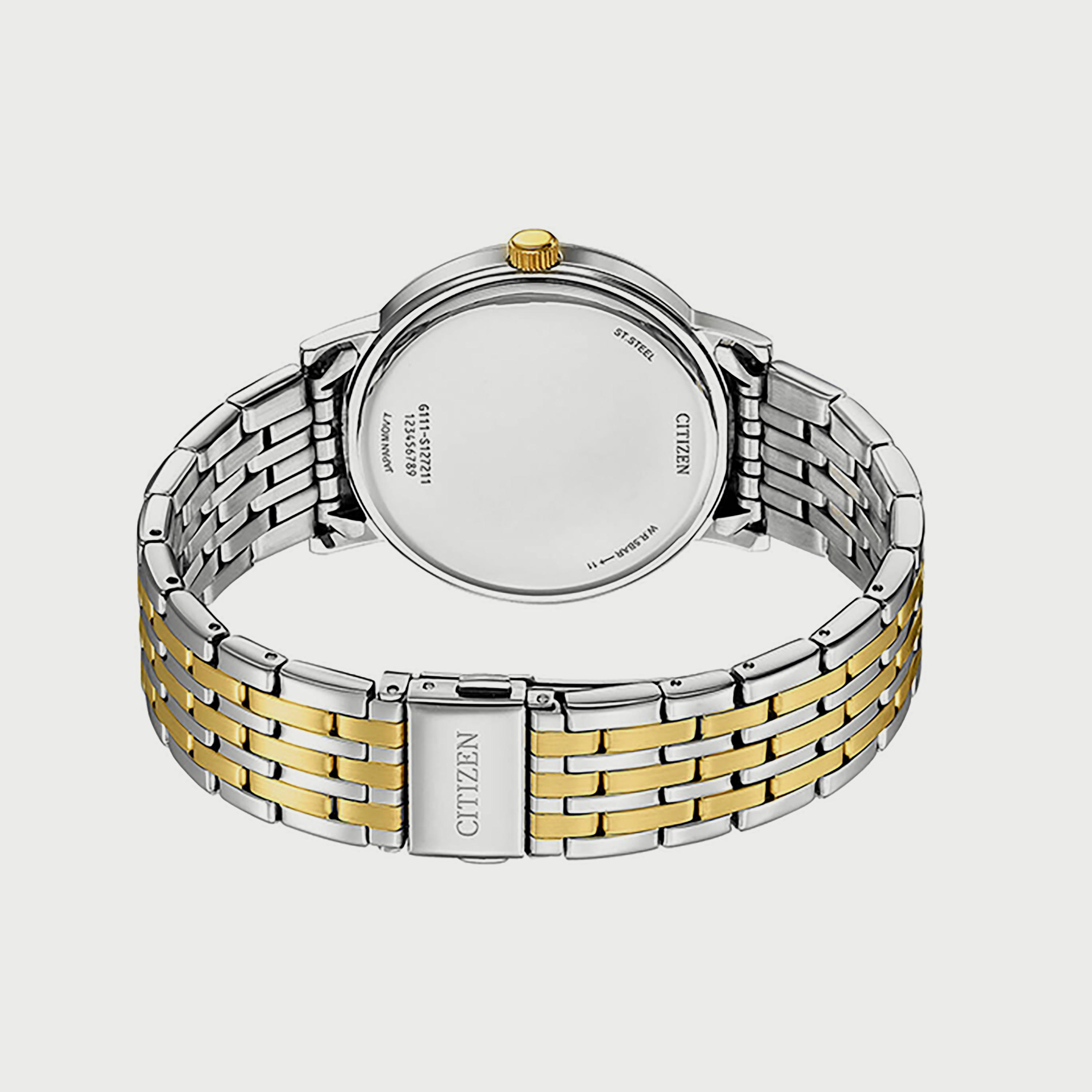 ساعة سيتيزن للرجال 41 ملم انالوج فضي وذهبي من الستانلس ستيل - BI5076-51A-men-watchesandjewellery-watches-image-3