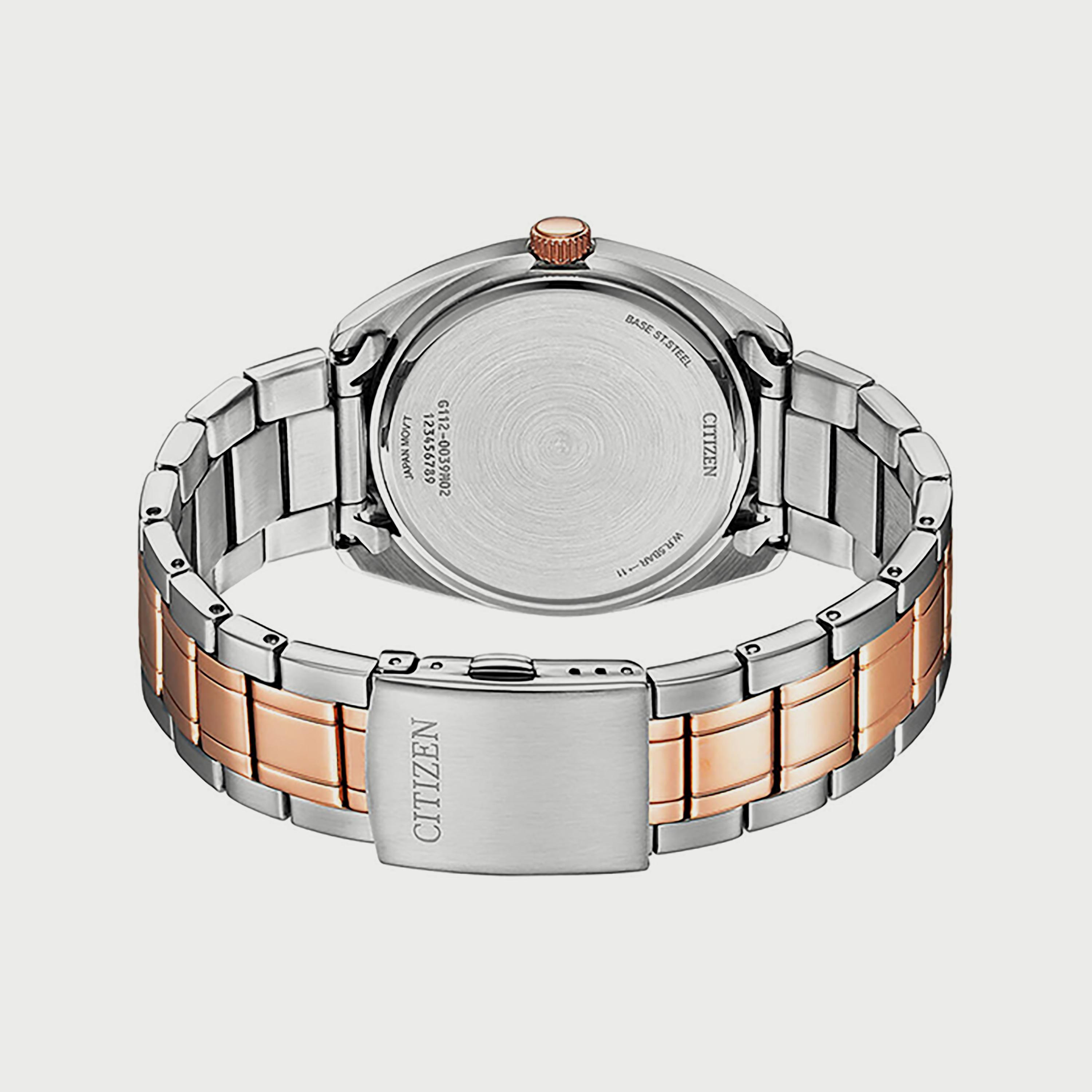 ساعة سيتيزن للرجال 41 ملم انالوج فضي وذهبي وردي من الستانلس ستيل - BI5104-57X-men-watchesandjewellery-watches-image-3