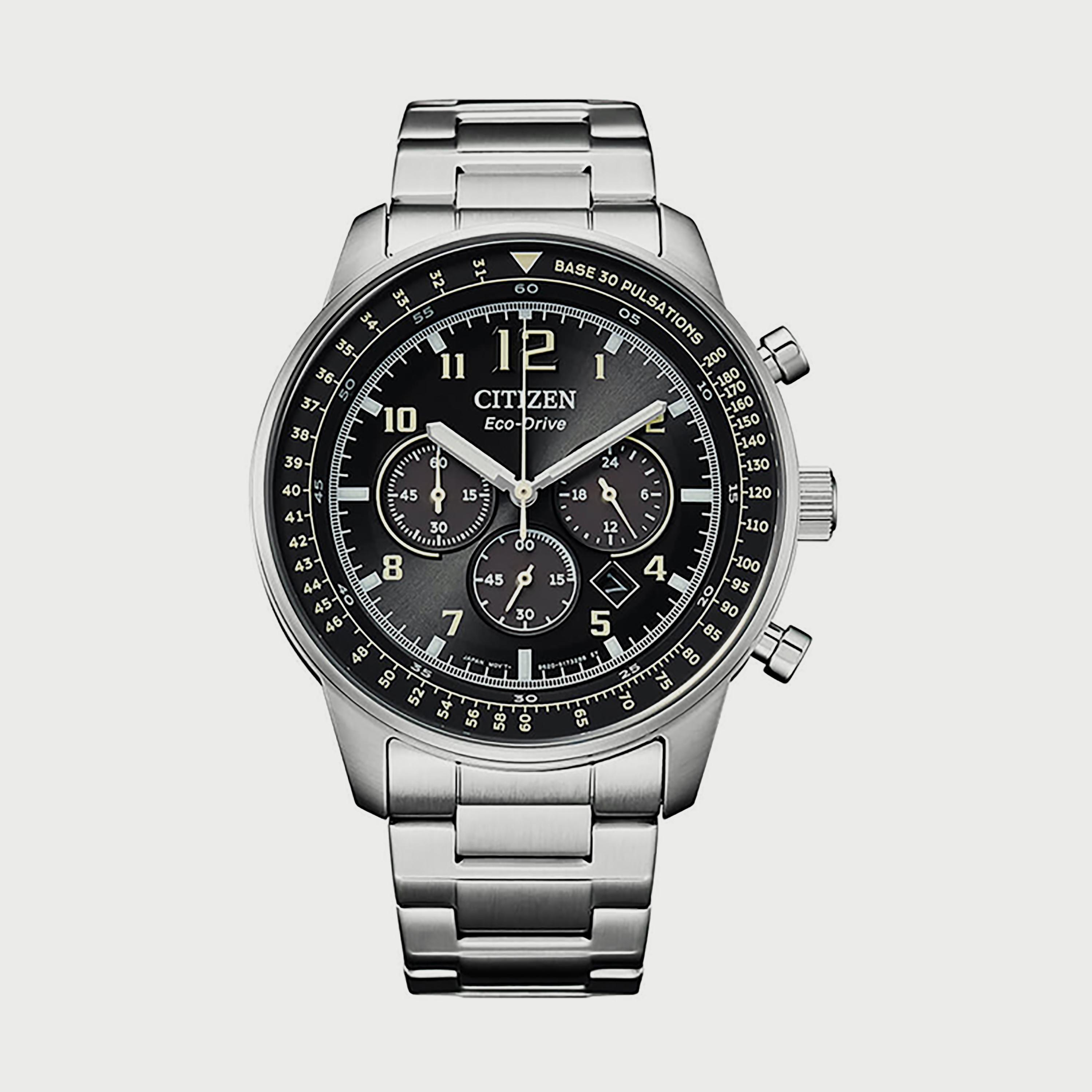ساعة سيتيزن ايكو درايف للرجال 44 ملم فضي كرونوغراف ستانلس ستيل - CA4500-83E-men-watchesandjewellery-watches-image-1