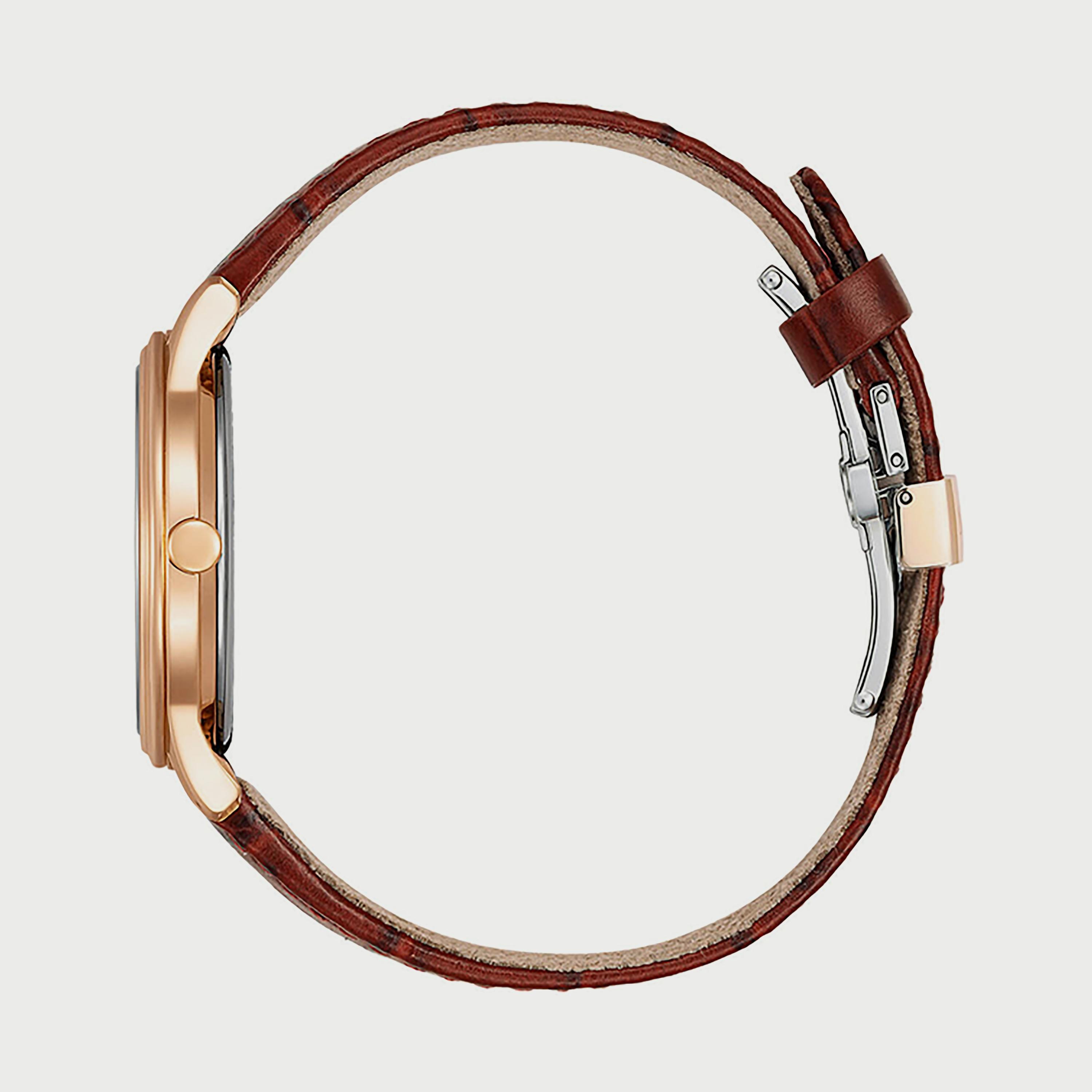 ساعة سيتيزن ايكو درايف للنساء 34 ملم انالوج بسوار جلدي بني - EM0419-11D-women-watchesandjewellery-watches-image-2