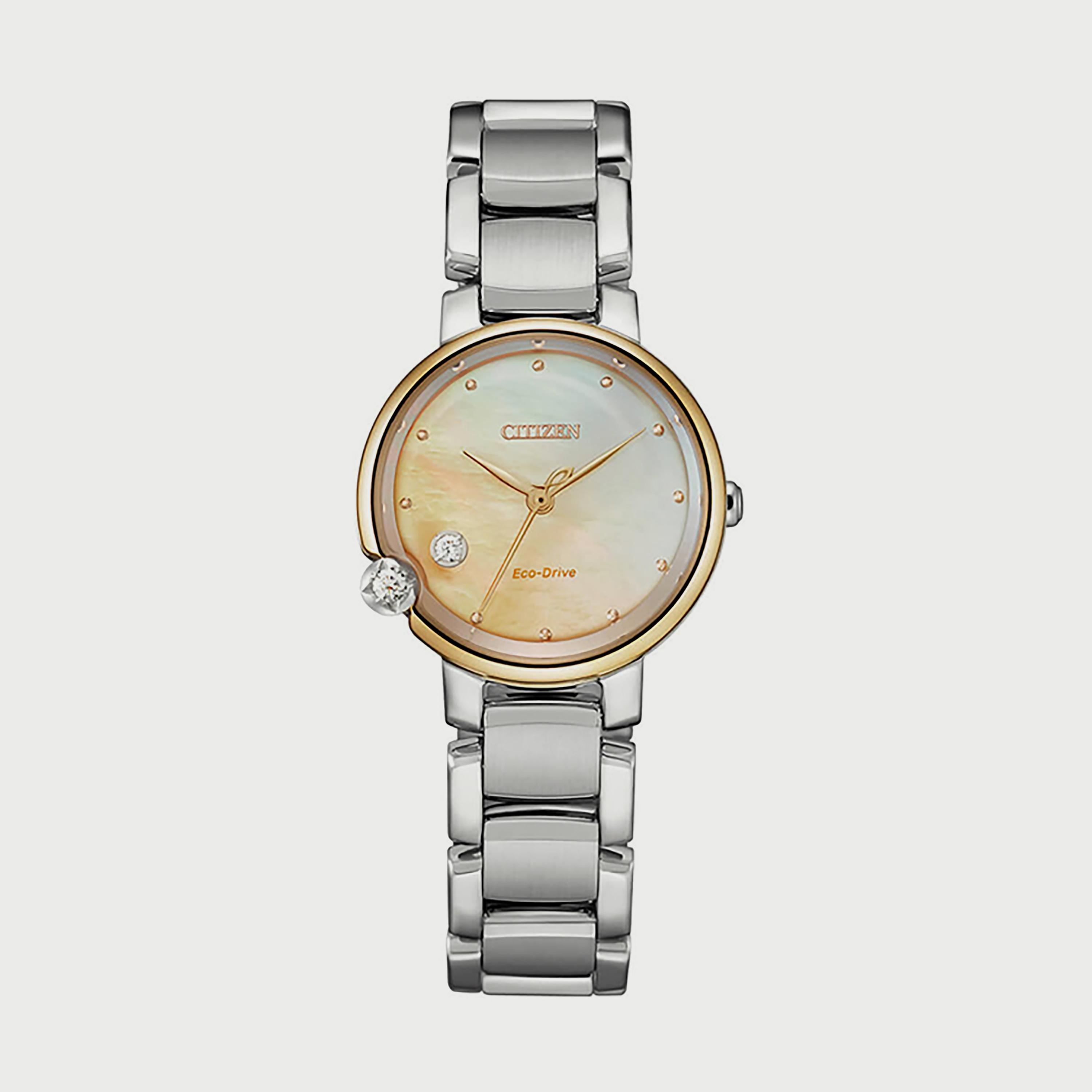ساعة سيتيزن للنساء 27 ملم فضية انالوج بعقارب ستانلس ستيل - EW5586-86Y-women-watchesandjewellery-watches-image-1