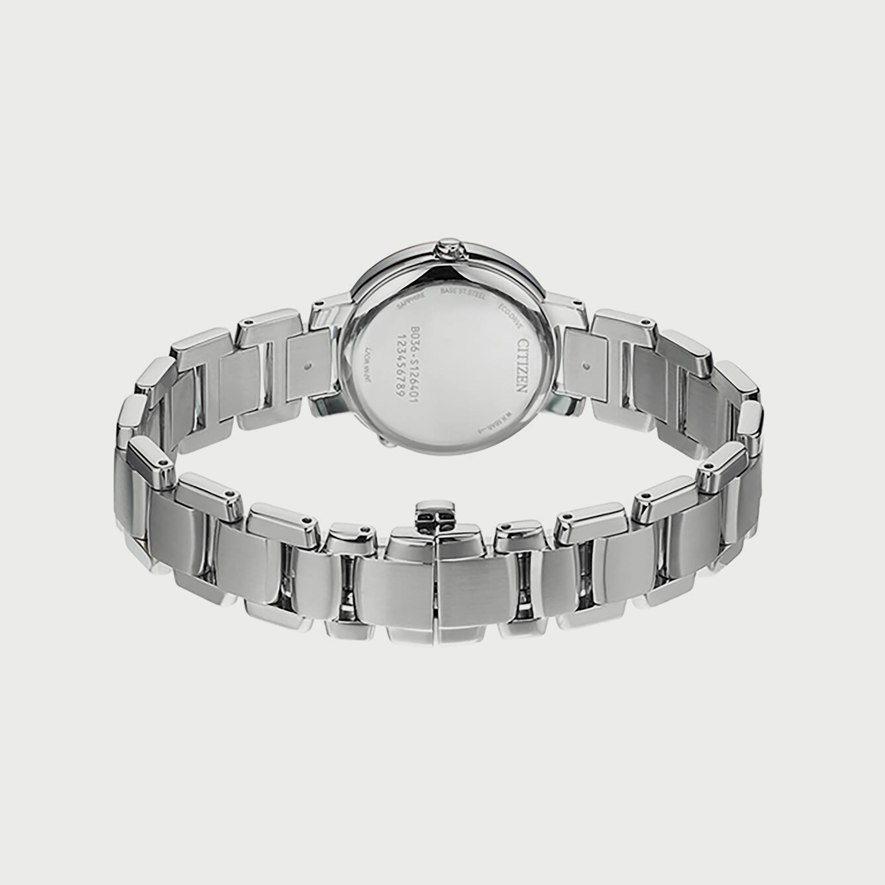 ساعة سيتيزن للنساء 27 ملم فضية انالوج بعقارب ستانلس ستيل - EW5586-86Y-women-watchesandjewellery-watches-image-3