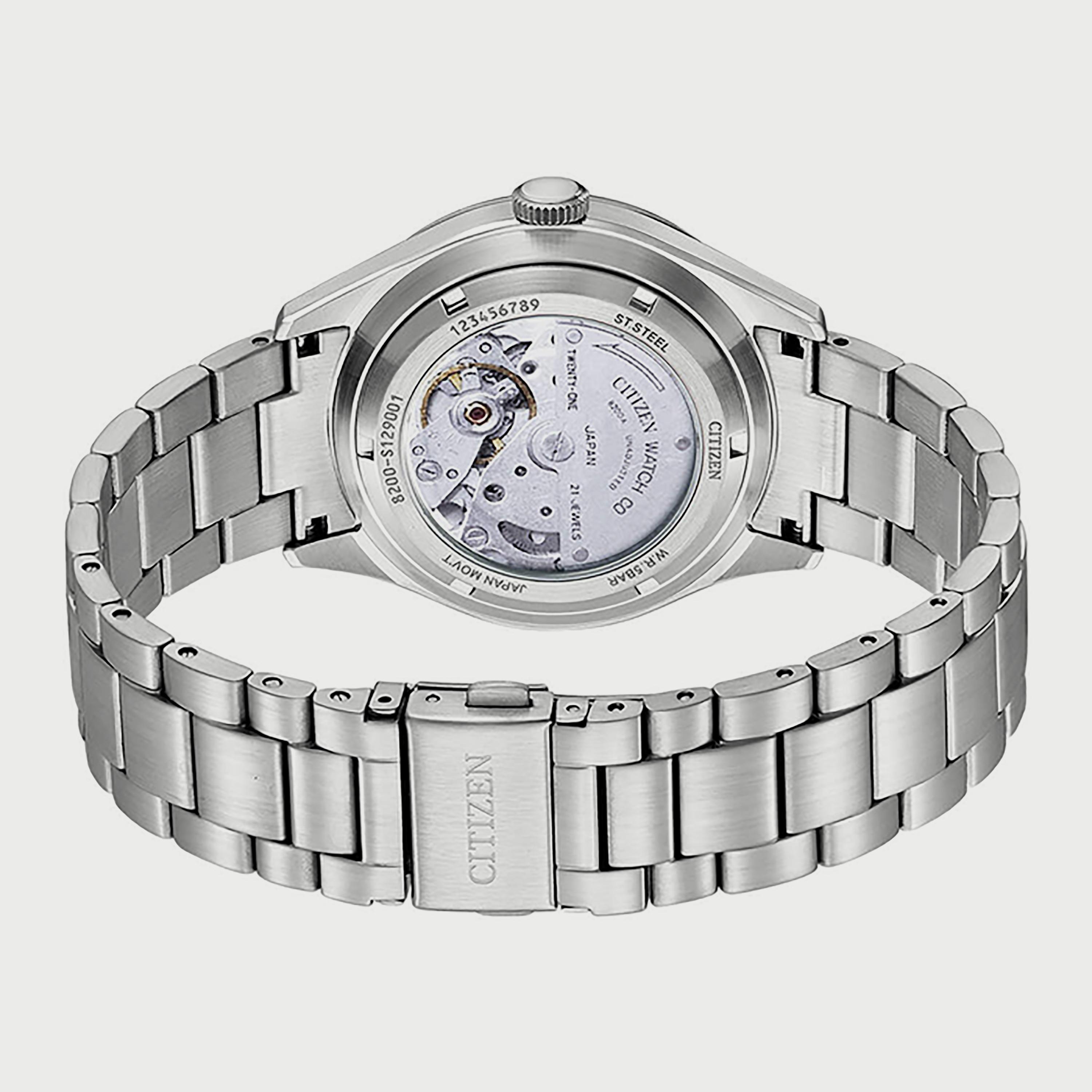 ساعة سيتيزن للرجال 40 ملم فضية اوتوماتيك ستانلس ستيل - NH8391-51L-men-watchesandjewellery-watches-image-3