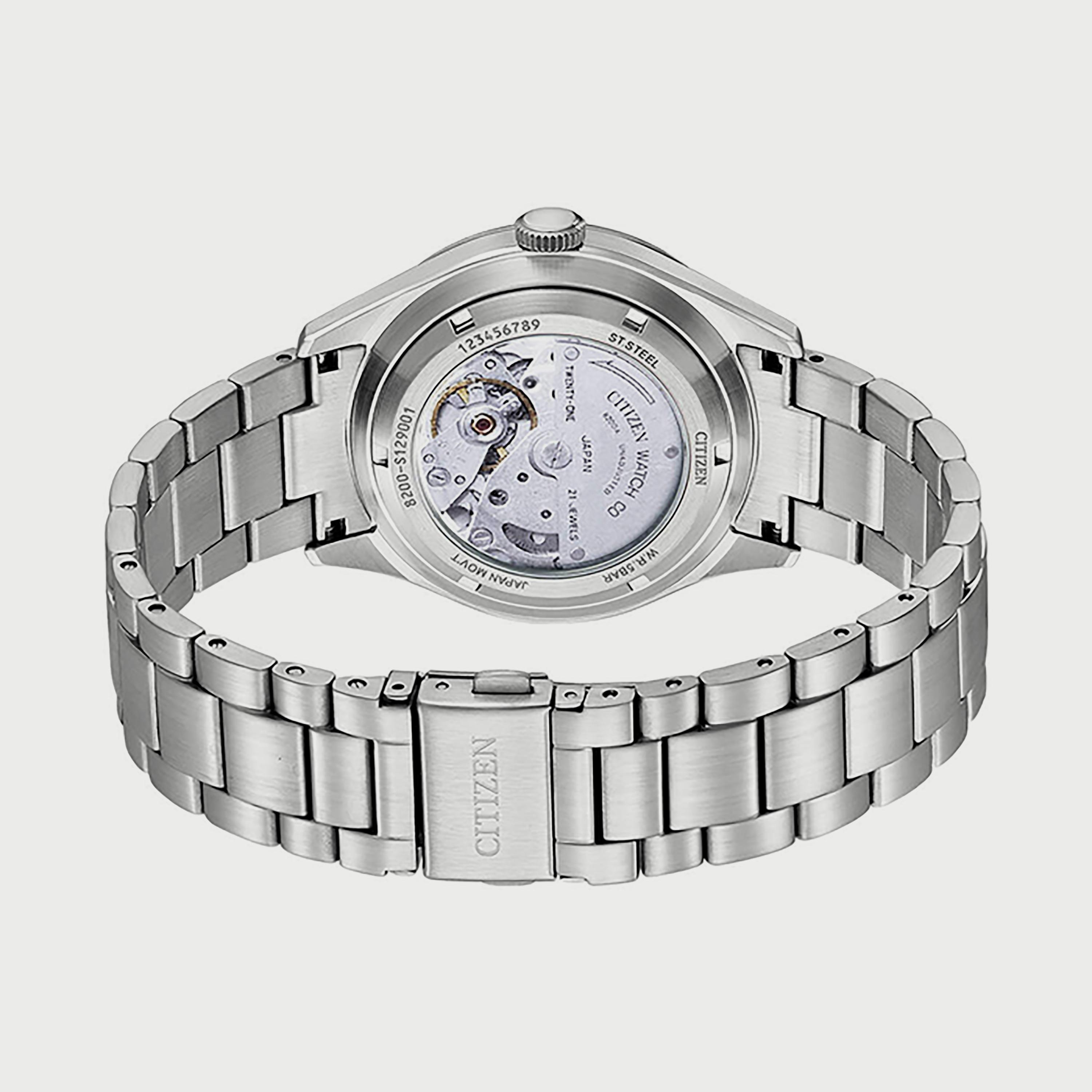ساعة سيتيزن للرجال 40 ملم فضية اوتوماتيك ستانلس ستيل - NH8391-51X-men-watchesandjewellery-watches-image-3
