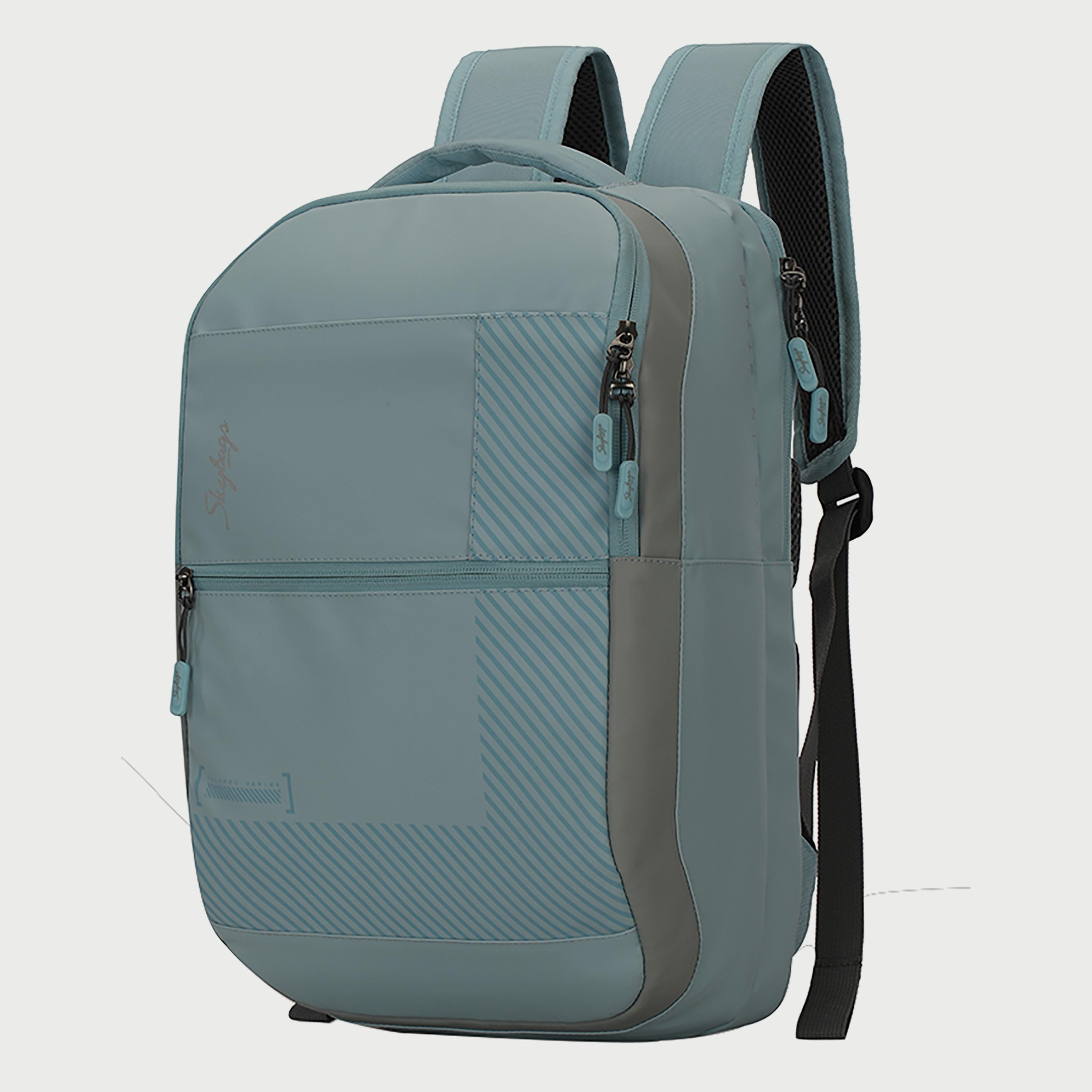 حقيبة ظهر Skybags مخططة مع أحزمة كتف مبطنة ولوحة خلفية بسحاب للإغلاق باللون الأزرق-school-bagsandbackpacks-backpacks-image-2