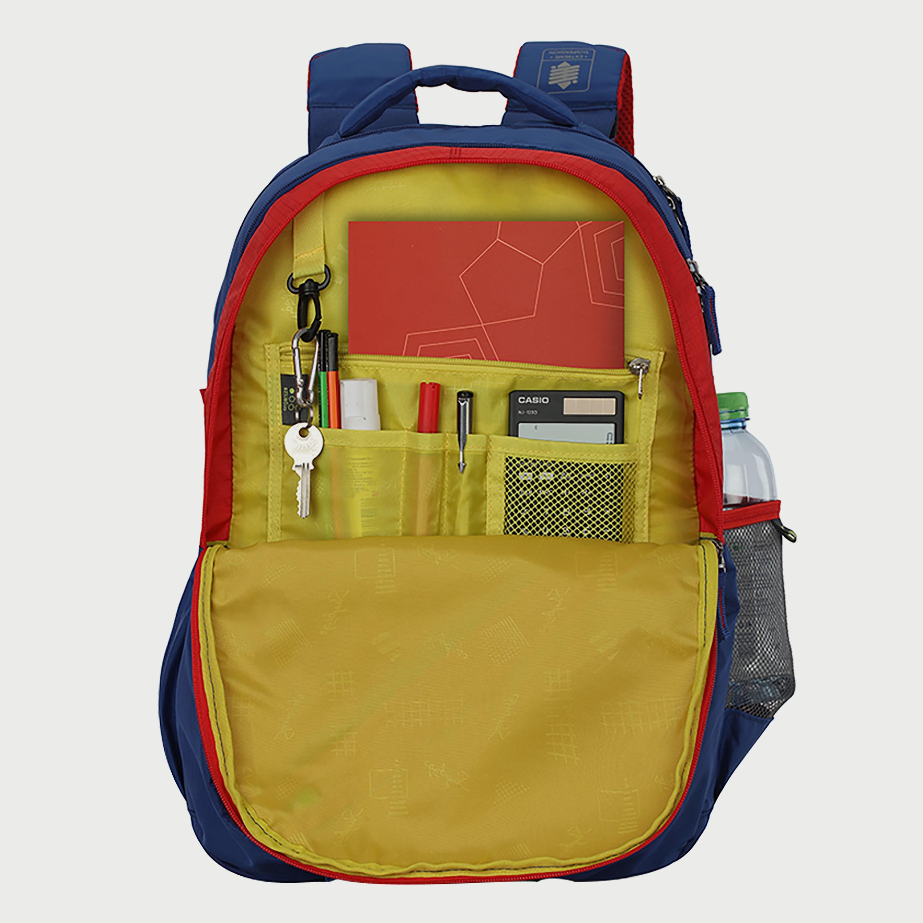 حقيبة ظهر تحمل شعار Skybags مع أحزمة كتف مبطنة وإغلاق بسحاب على اللوحة الخلفية باللون الأحمر-travel-luggagesandbags-backpacks-image-5