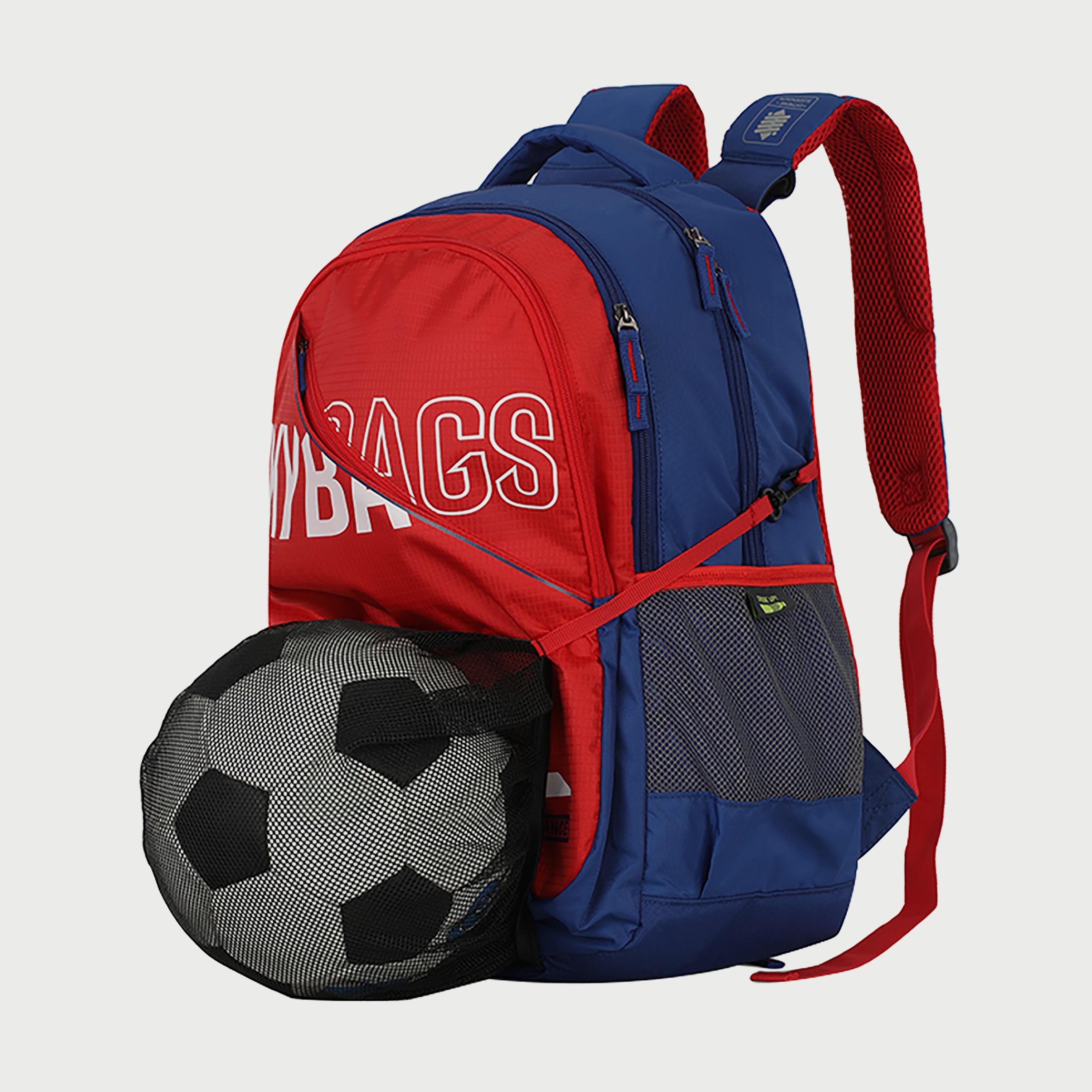 Skybags Logo Backpack with Padded Shoulder Straps and Back Panel Zip Closure in Red-travel-luggagesandbags-backpacks-image-6