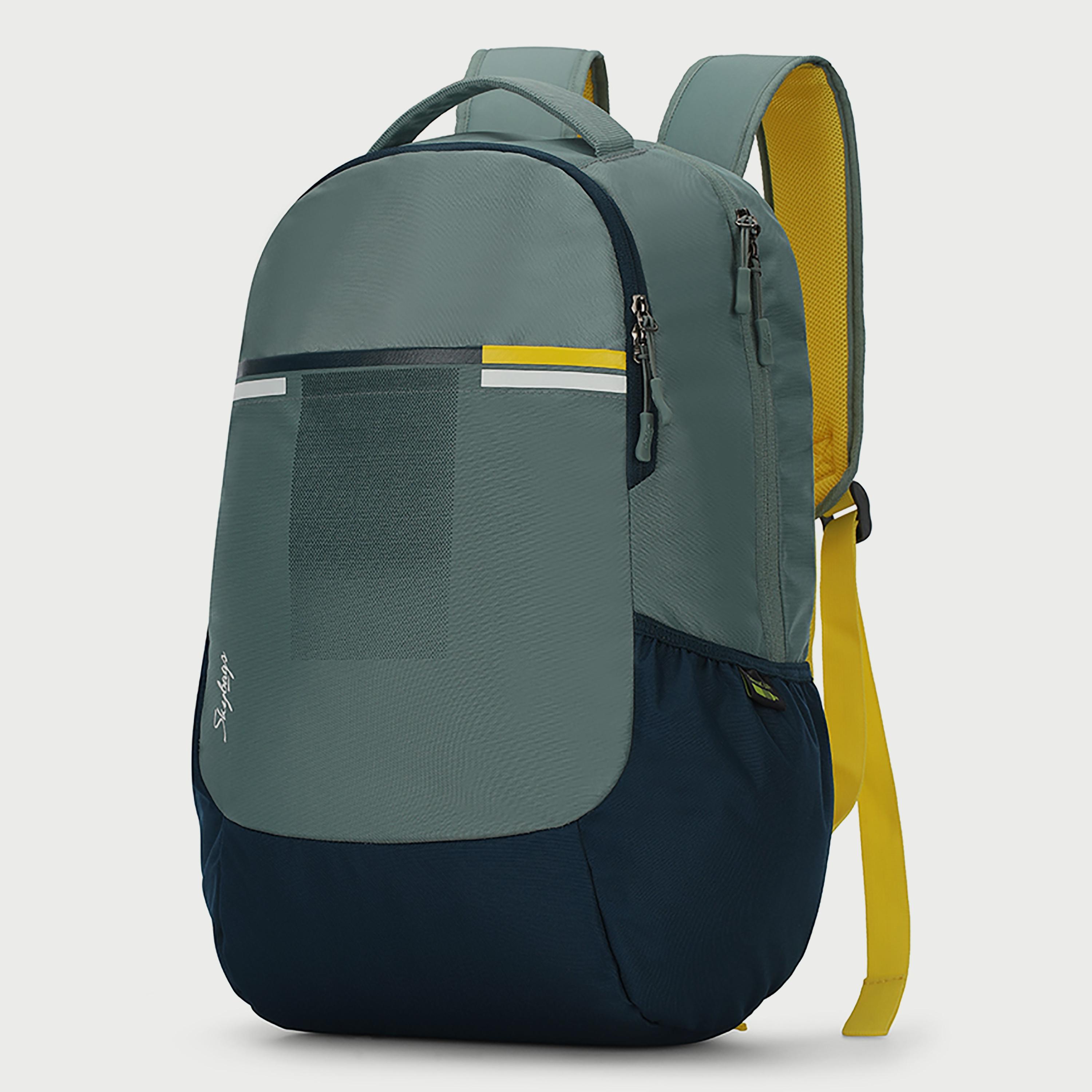 حقيبة ظهر مطبوعة من Skybags مع أحزمة كتف مبطنة وسحاب إغلاق على اللوحة الخلفية باللون الزيتوني-travel-luggagesandbags-backpacks-image-2