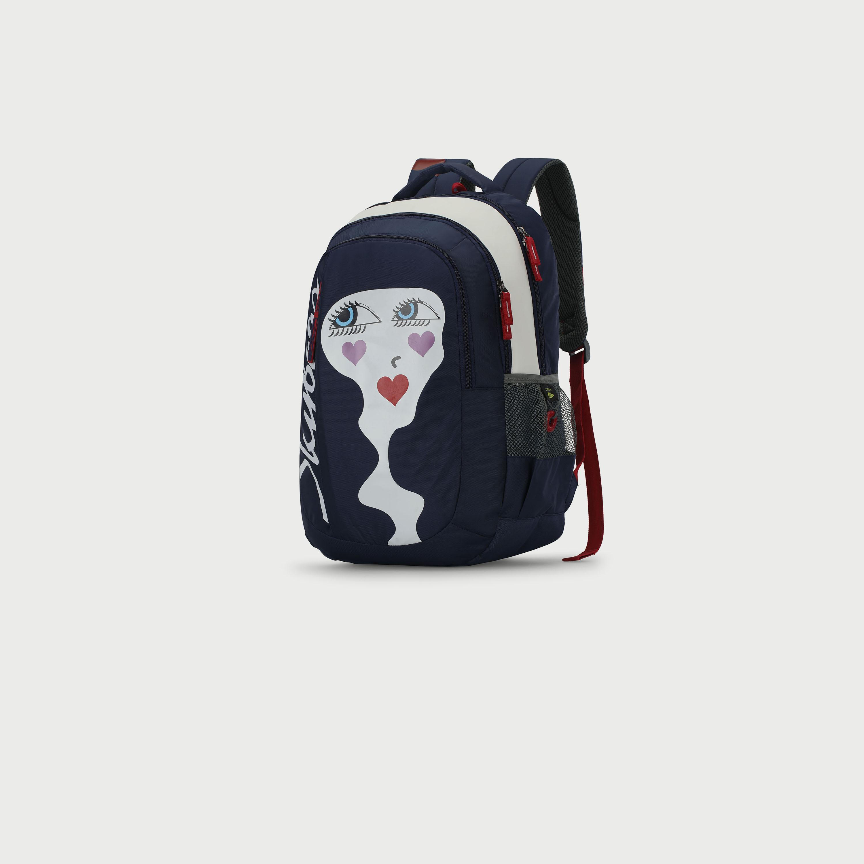 Skybags Printed Backpack with Padded Shoulder Straps and Back Panel Zip Closure in Blue-women-bagsandwallets-backpacks-image-2
